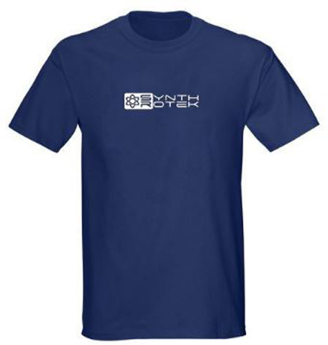 Synthrotek Mens Shirt S – 5XL Tee electronica synth DIY logo black red navy blue