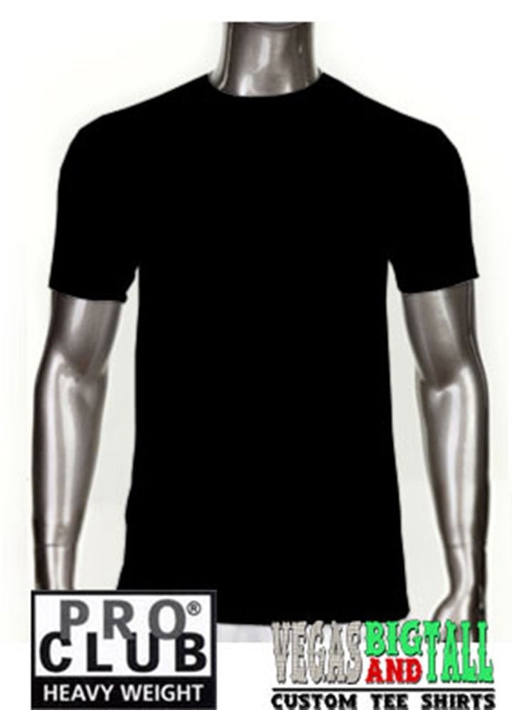 1 New Men’s Pro Club Heavyweight Black Plain T-Shirt M-7XL & 10XL Blank PROCLUB