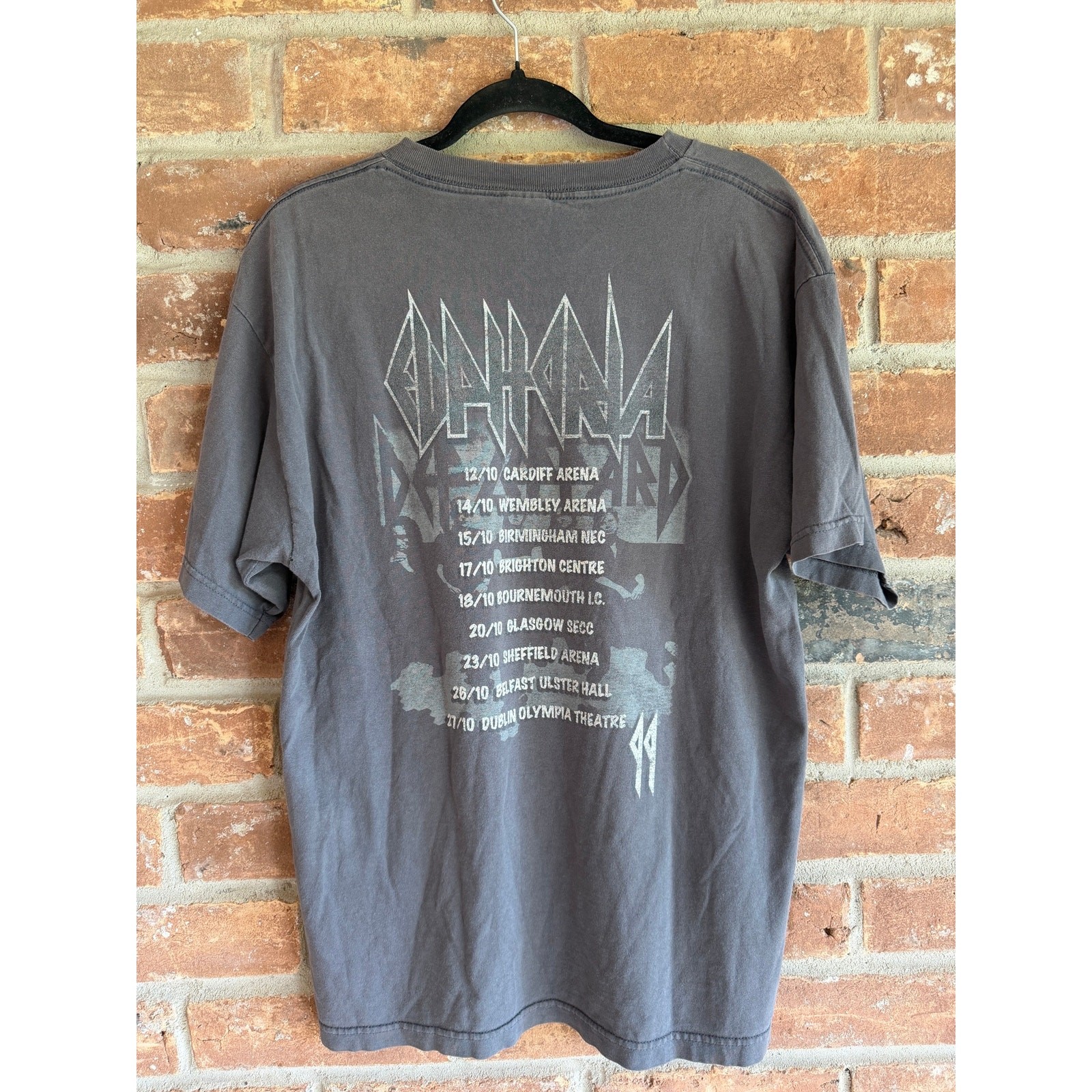 Vintage Def Leppard Tour T Shirt UK Dates Band Tee Y2K Alstyle Grunge Large