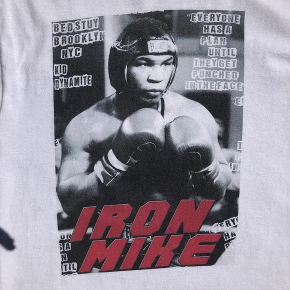 Mike Tyson Iron Mike Kid Dynamite Graphic Boxing White T shirt Unisex NH27536