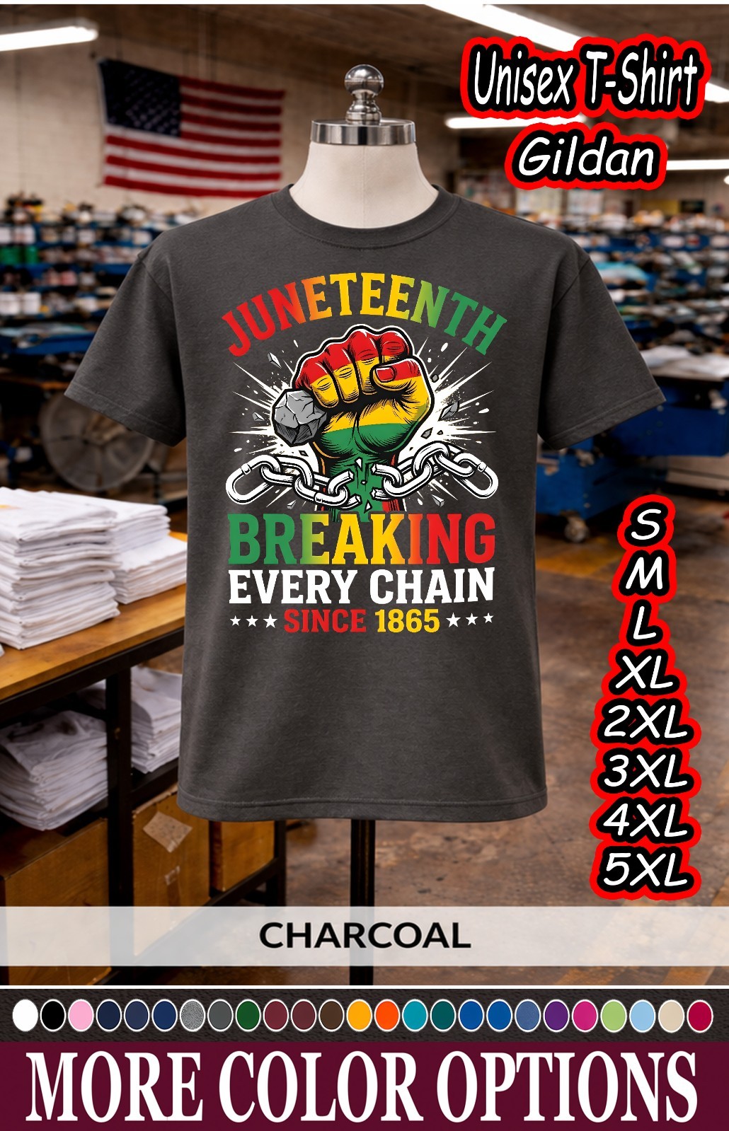 Juneteenth Breaking Every Chain Shirt Freedom Equality Graphic Tee
