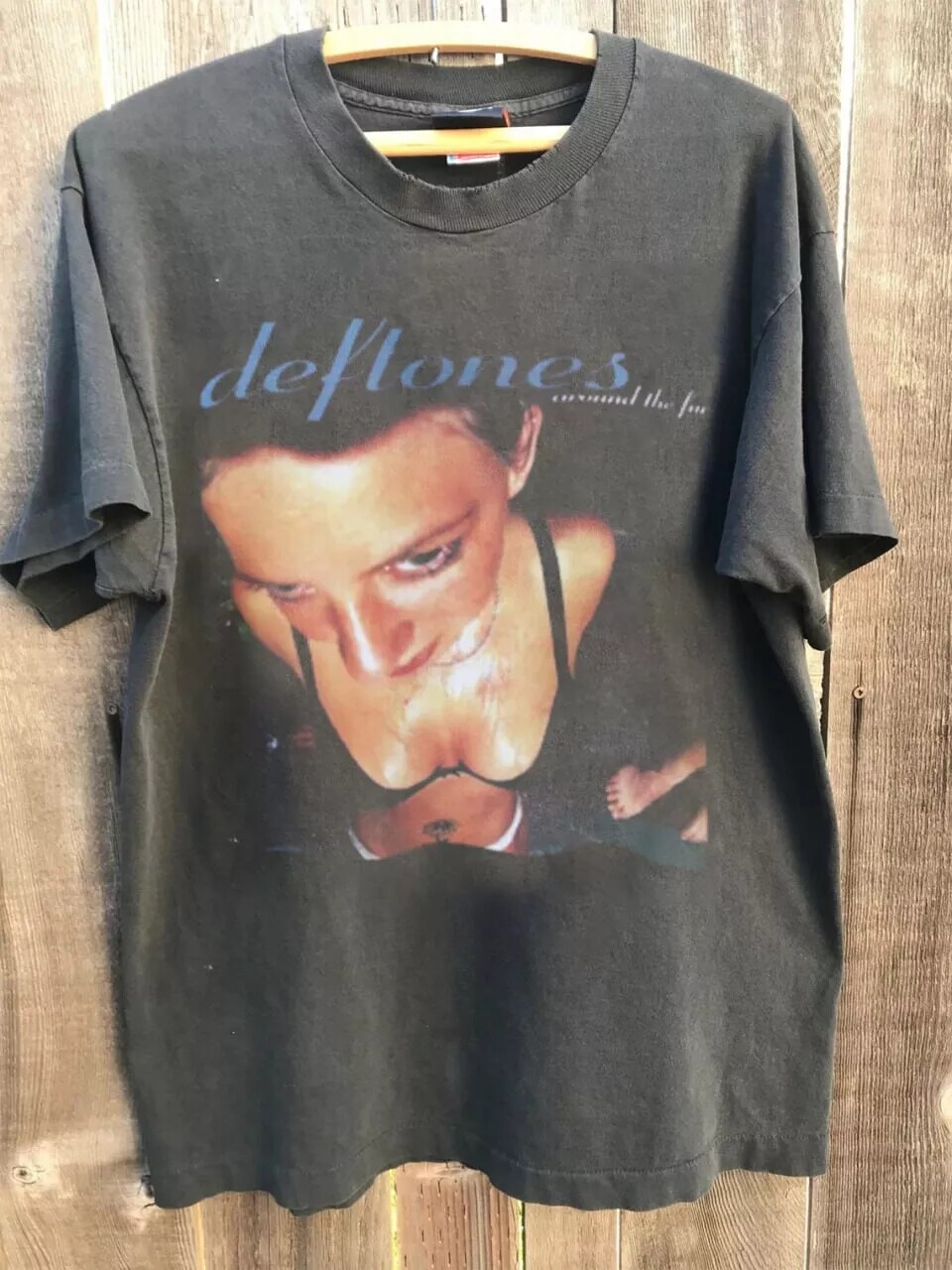 Deftones Around the Fur Band T-shirt, Graphic Charcoal Unisex Tshirt Reprint