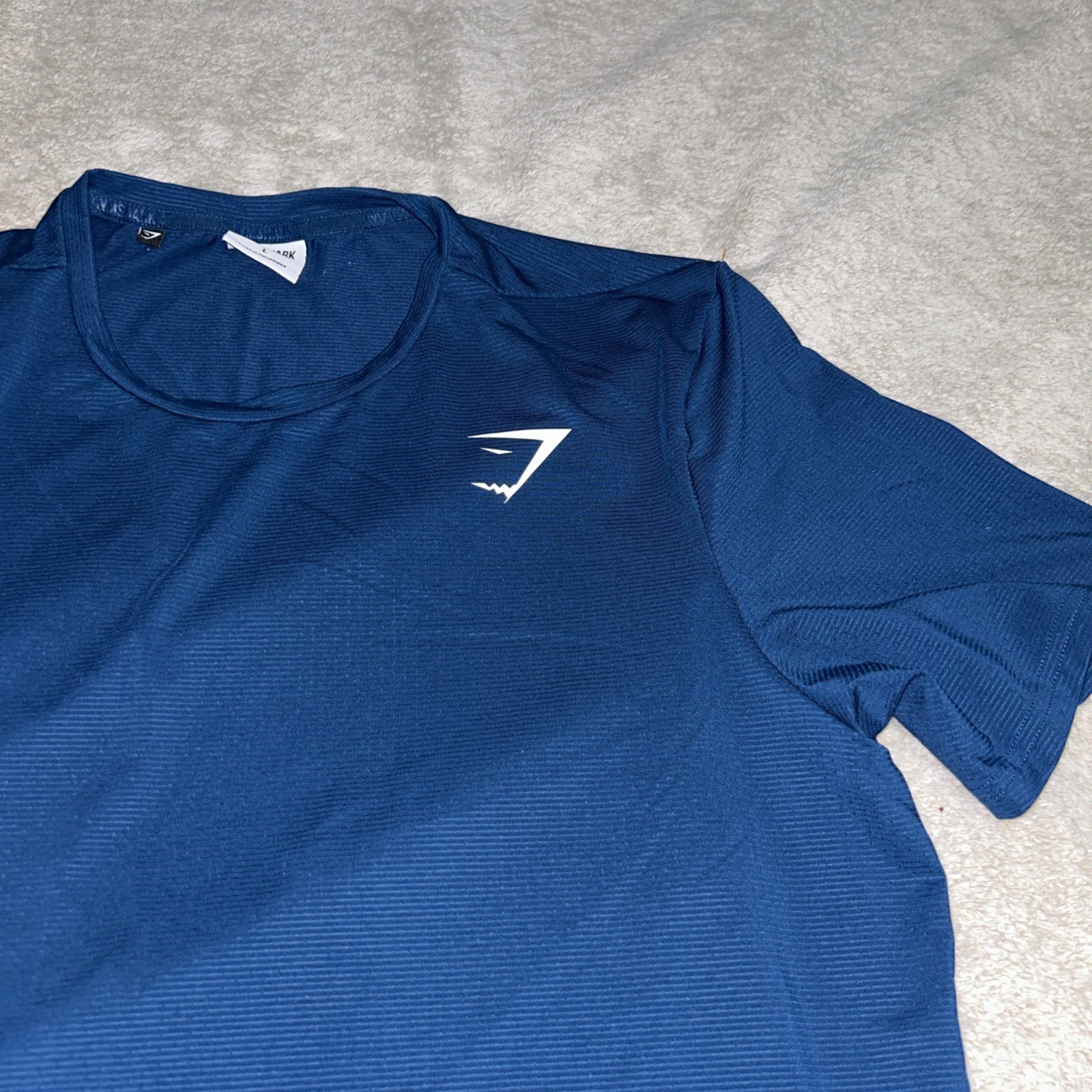 Gymshark Shirt Vented Stretch Large Teal Athletic Gym Training Running Casual