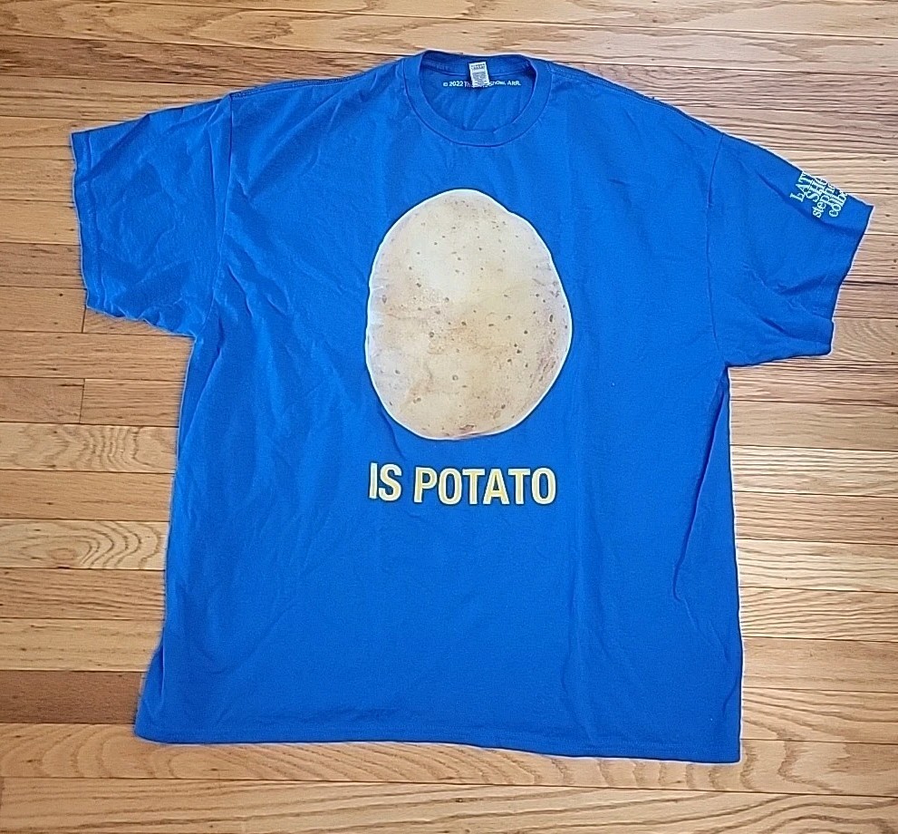 IS POTATO T-SHIRT – STEPHEN COLBERT Late Show – Blue – 2XL