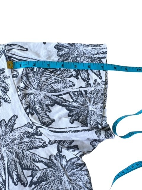 Mens Original Use sz XL White/Navy Blue Palm Tree Print T-Shirt Vacation Beach