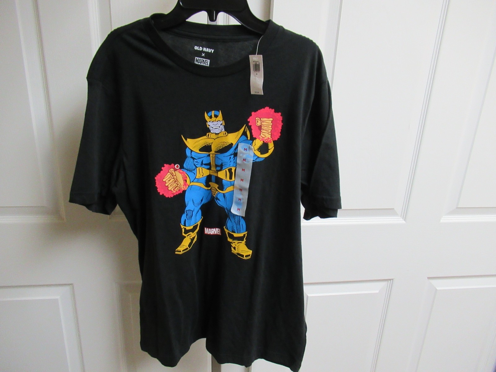 OLD NAVY Men’s Black Marvel Villain T-Shirt- Thanos, SZ MEDIUM NWT