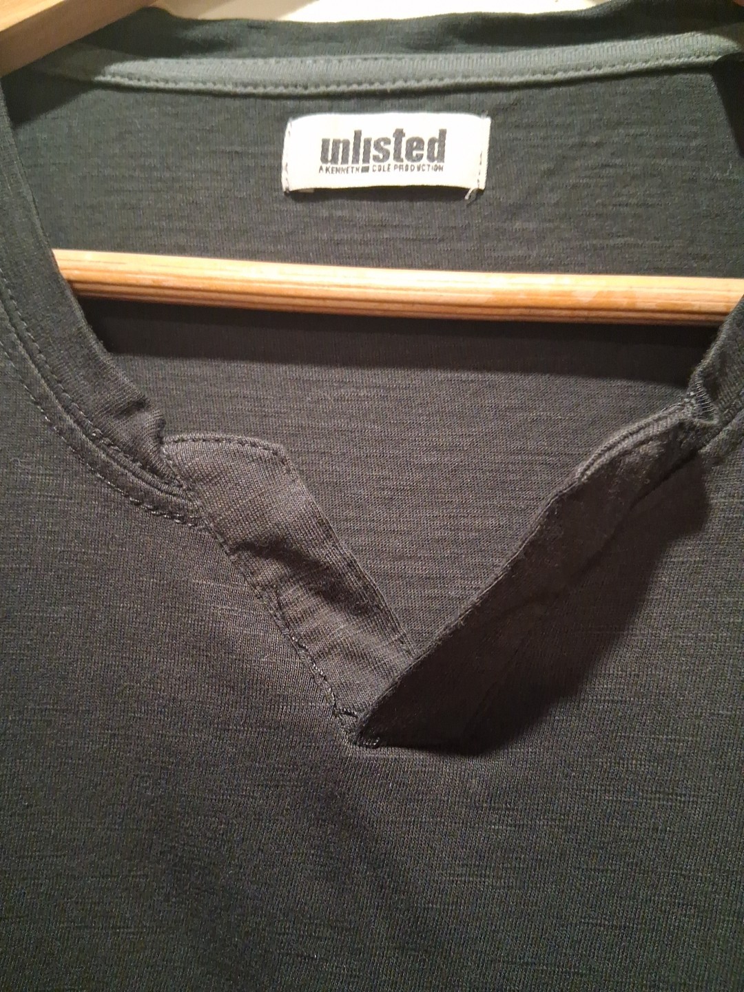 Kenneth Cole Unlisted Mens T-shirt Black XXL 100% Cotton Minimalist Modern Sharp
