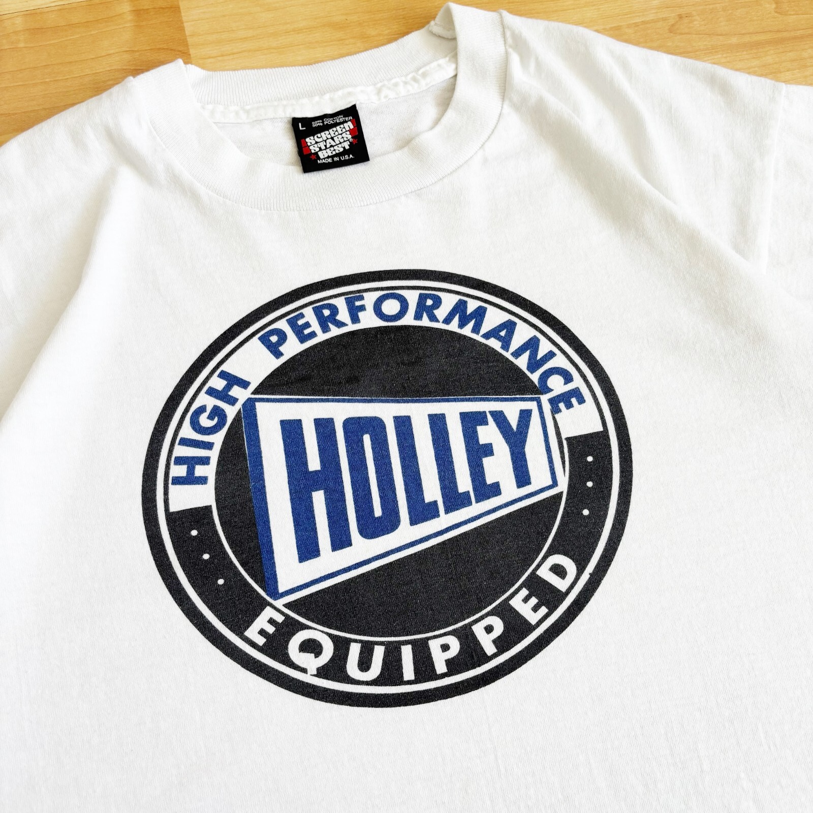 Vintage 90s Holley Performance Shirt Racing Car Muscle Drag NHRA Hot Rod NASCAR