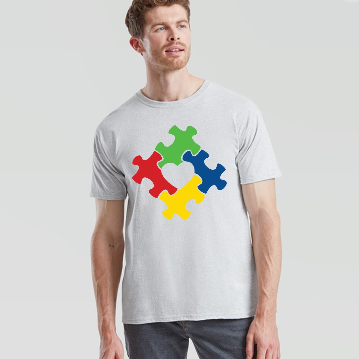 Colorful Abstract Puzzle Piece Support Unisex Tshirt Neurodiversity Support