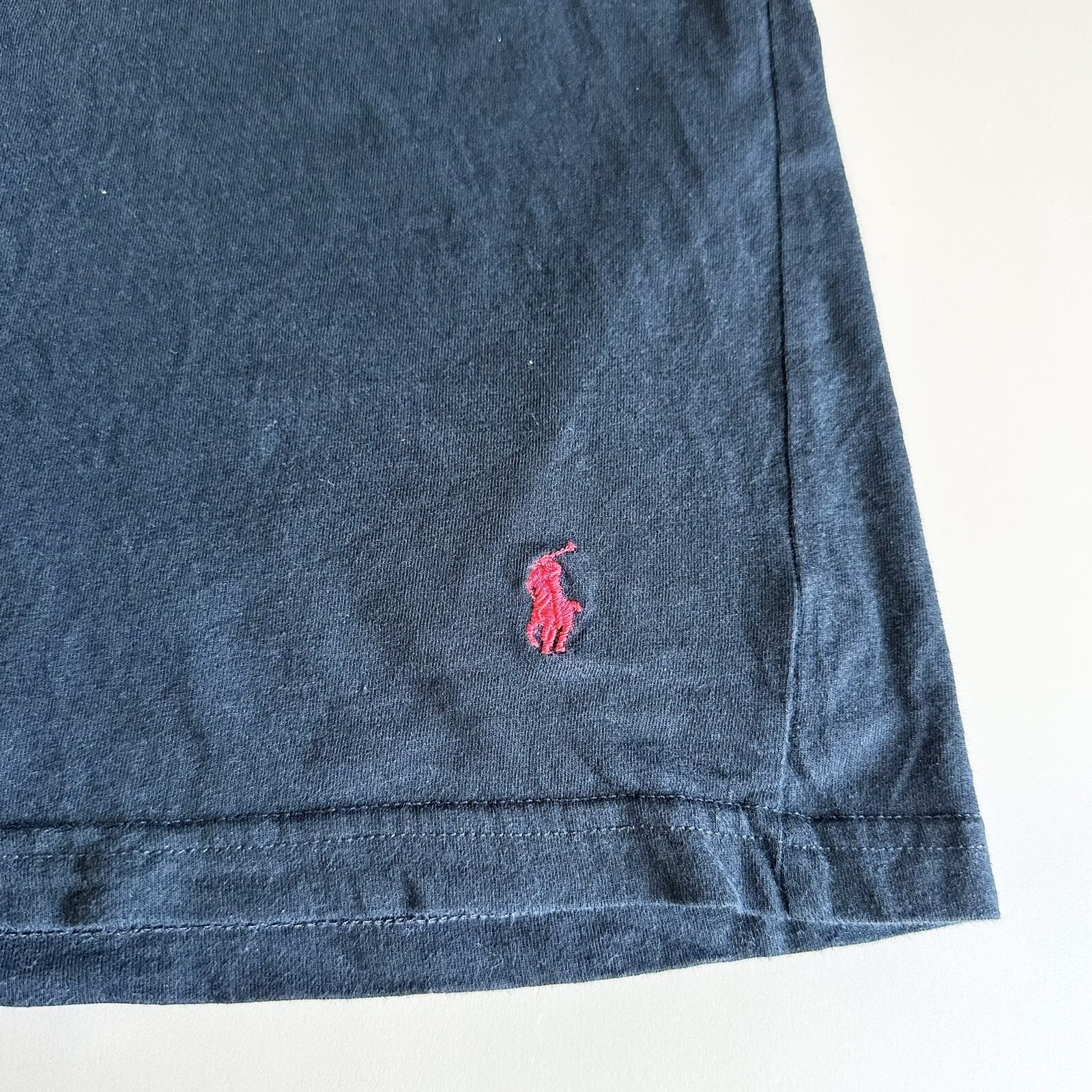 Polo Ralph Lauren T Shirt Mens Sz L Black Red Pony Short Sleeve Slim Fit