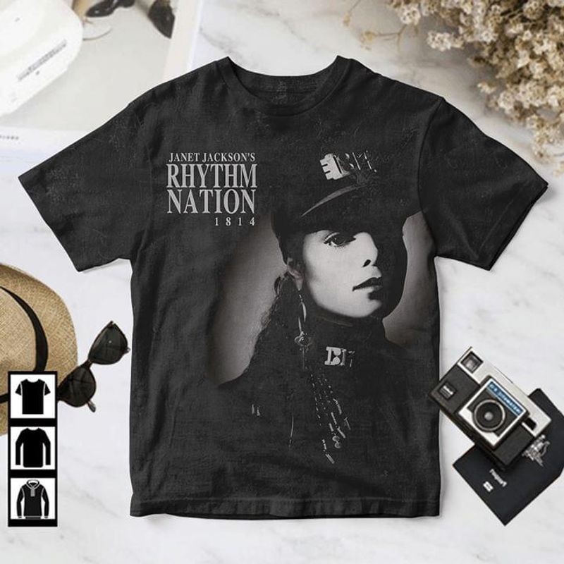 Janet Jackson’s Rhythm Nation 1814 T Shirt 3D Polyester AA95