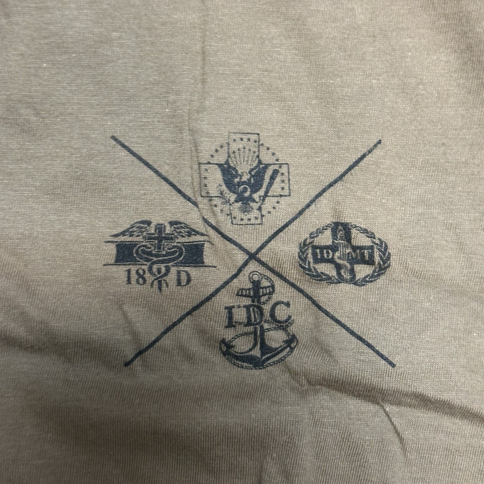 Khaki Military Shirt Mens “POW MIA” Size Small