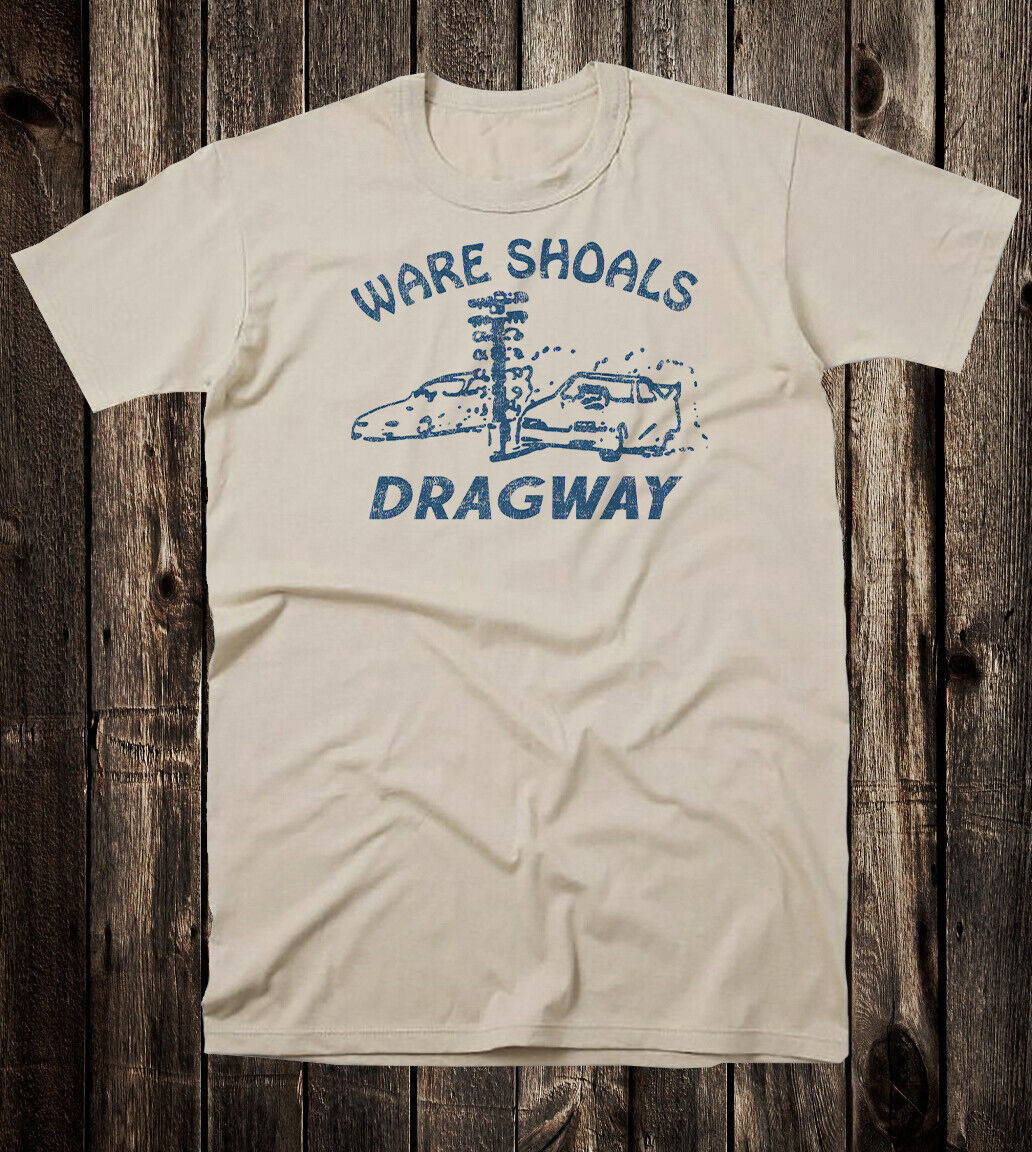 Retro Hot Rod Tee T Shirt 100% Cotton Drag Race Racing Ware Shoals Dragway SC