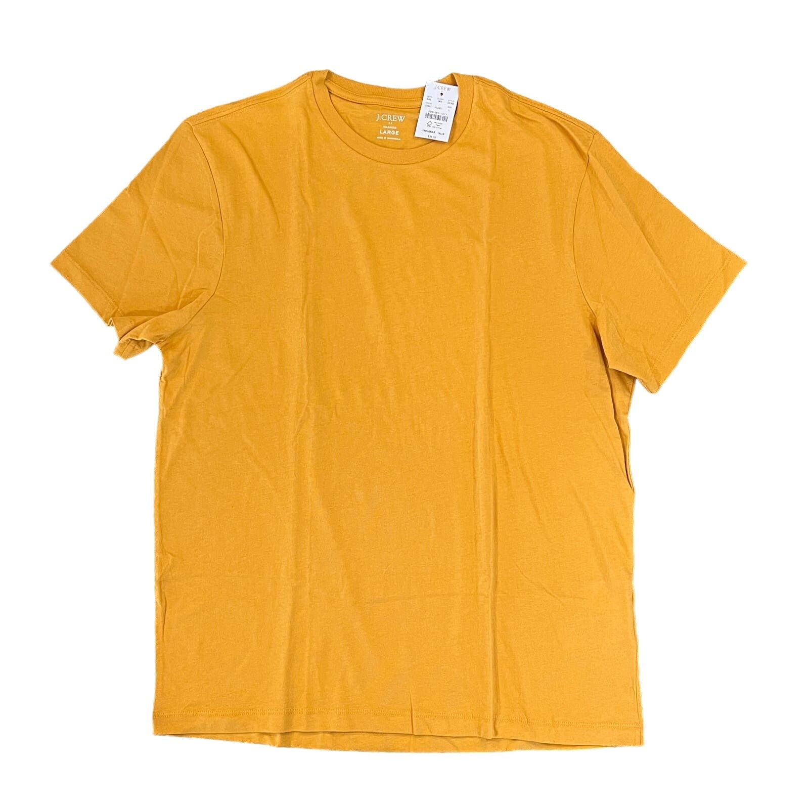 NWT J. Crew Men’s Dried Saffron Gold Washed Jersey Crewneck Tee – SIZE LARGE