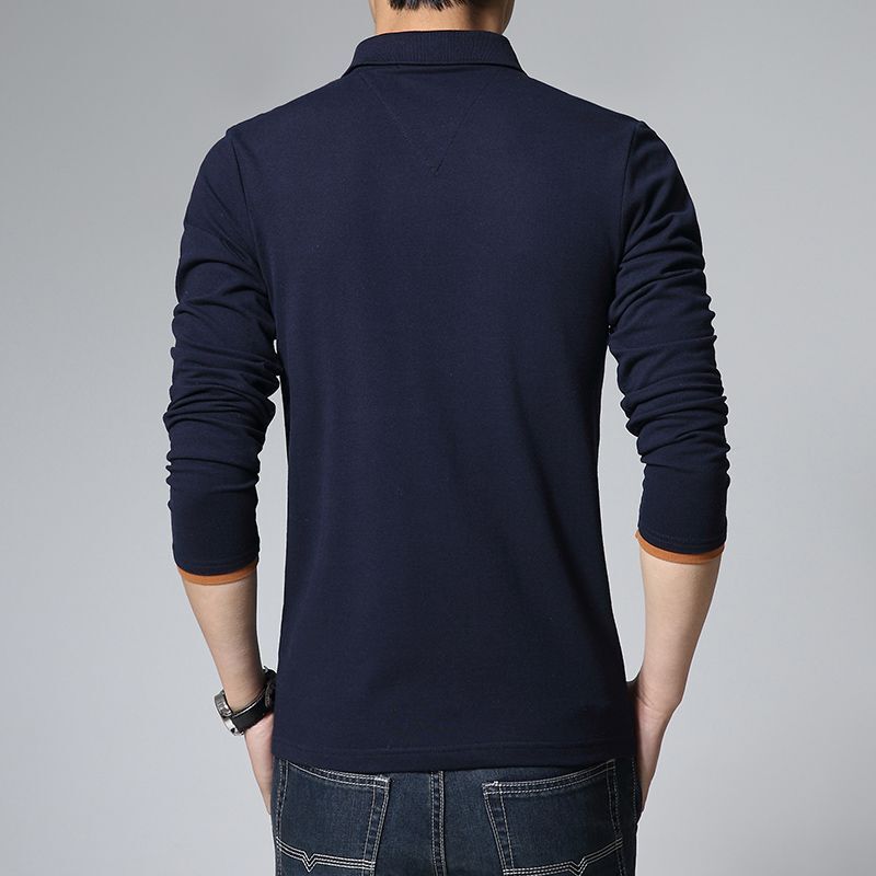 Letter Print Polo Shirt – Men’s Long Sleeve Slim Fit Tees Hip Hop Top Fashion