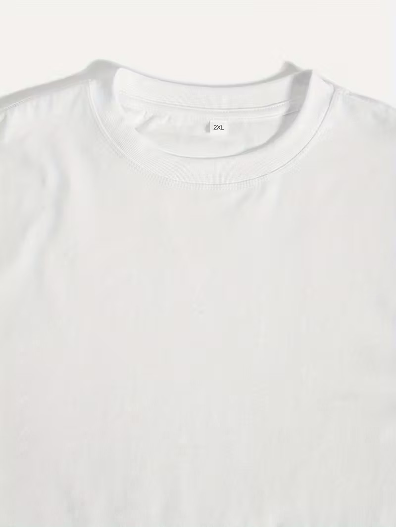 Men’s 100% Cotton 180gsm Heavyweight T-Shirt with Large Back Print – Oversized