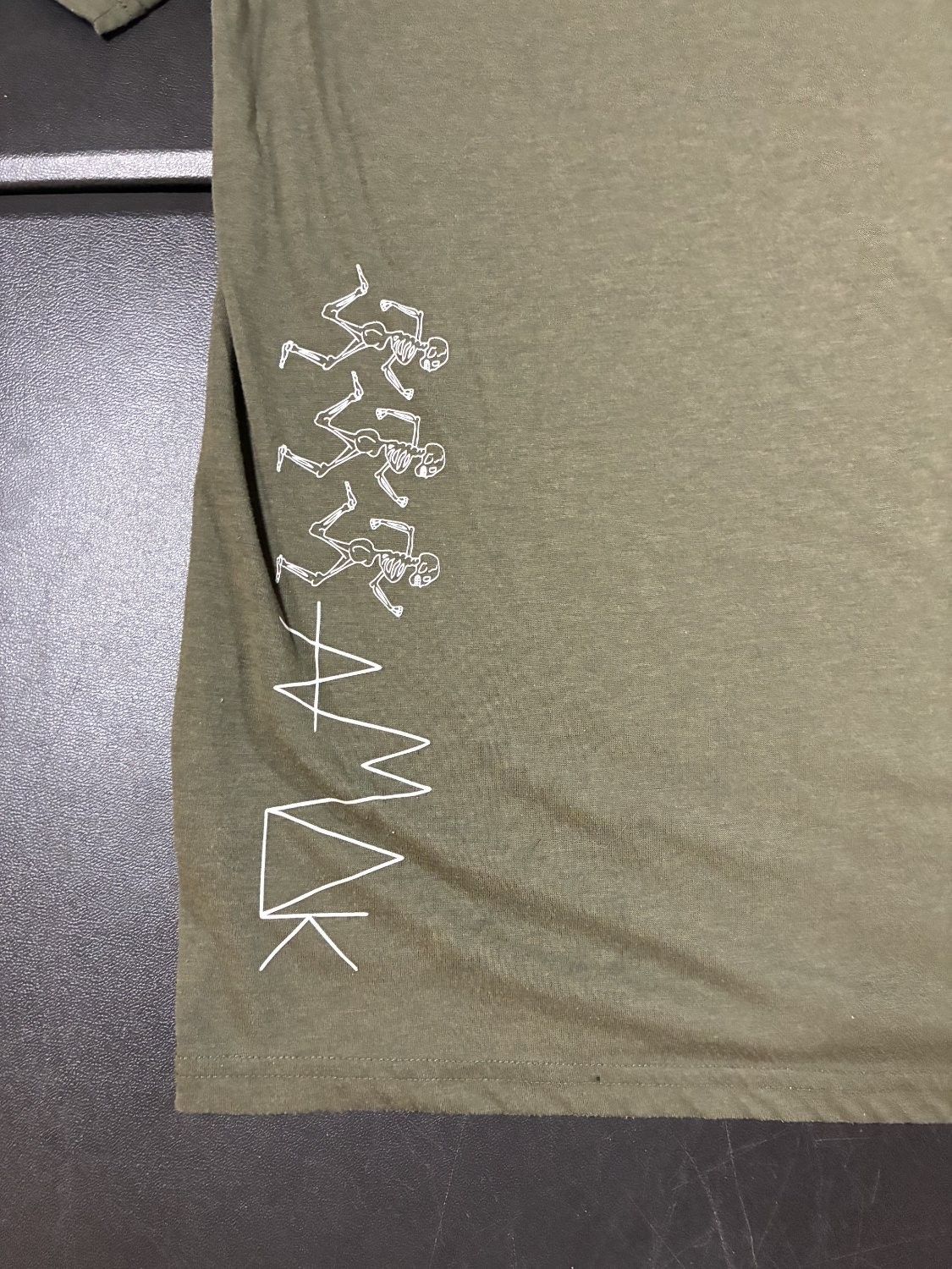 Roark T-Shirt Run Amok Mens S Olive Green Crew Neck Short Sleeve