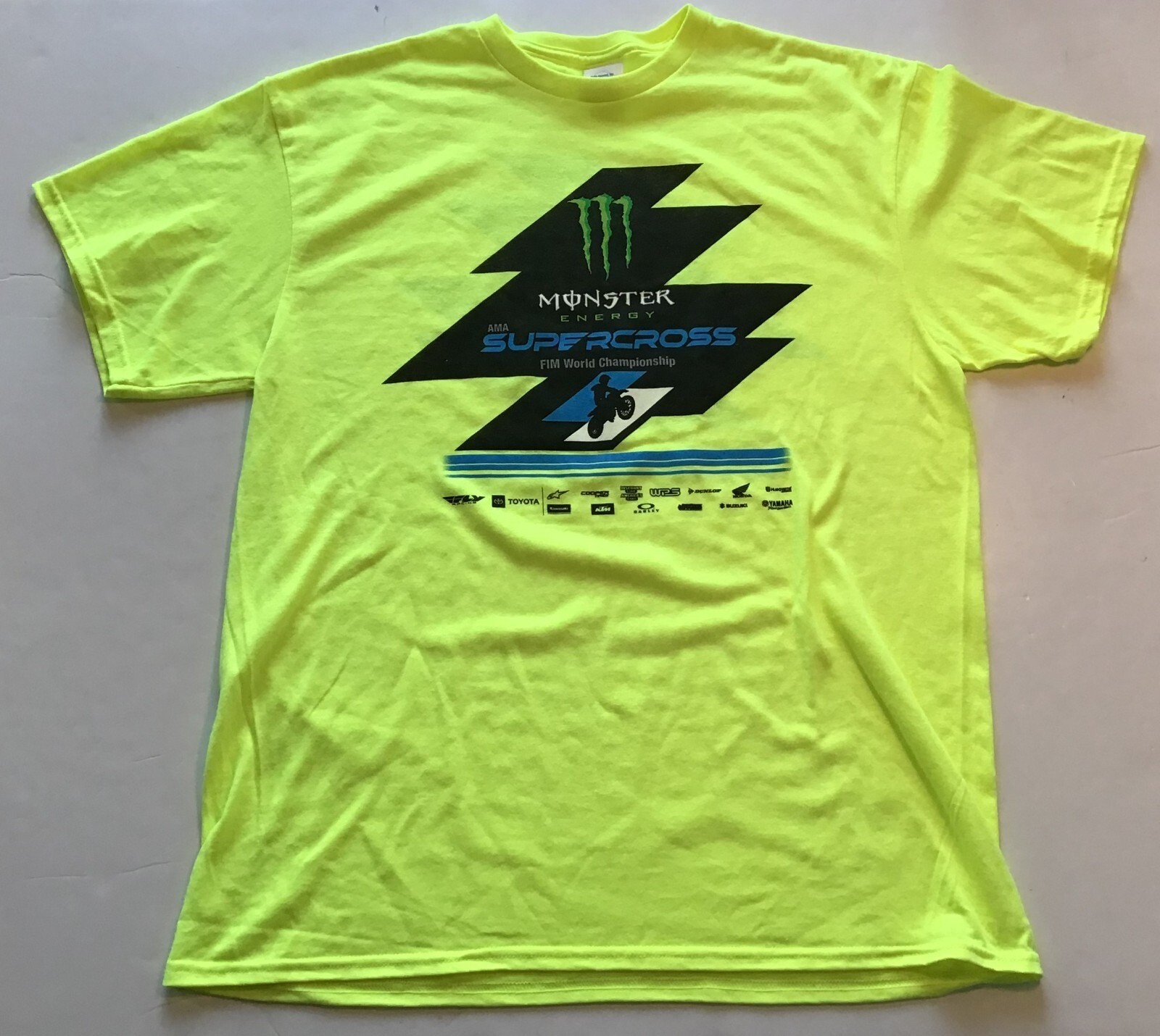 Monster Energy AMA Supercross FIM World Championship T-Shirt, Green, Size XL