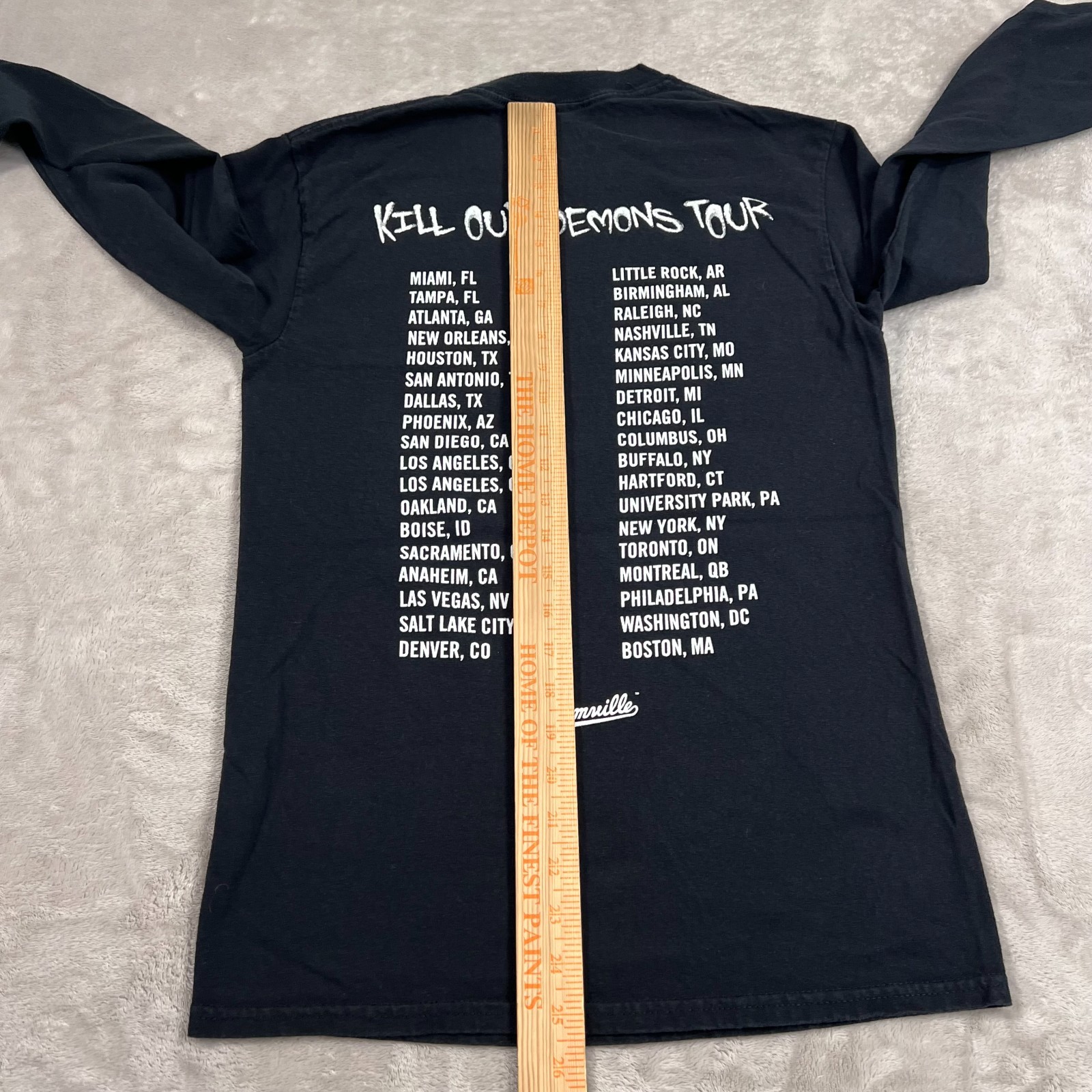 J Cole KOD Tour Shirt Mens Small Black Dreamville Album Merch Long Sleeve Cotton