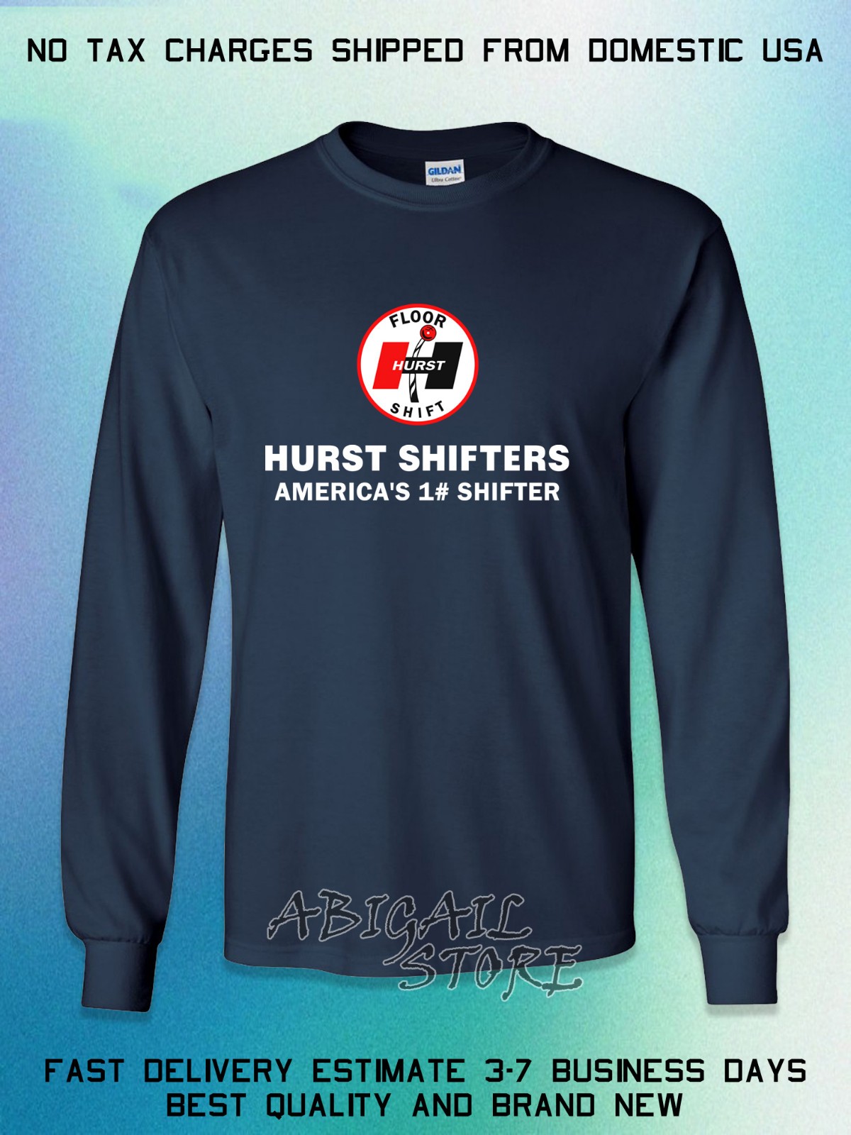New Hurst America’s 1# Shifter Logo Men’s Long Slevee T-Shirt American T-Shirt