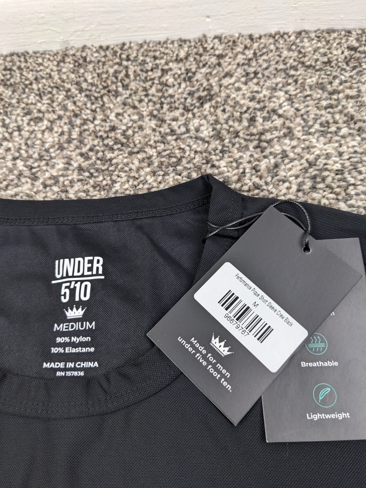 NWT Under 510 Shirt Performance Gym Workout Nylon Black Mens Medium