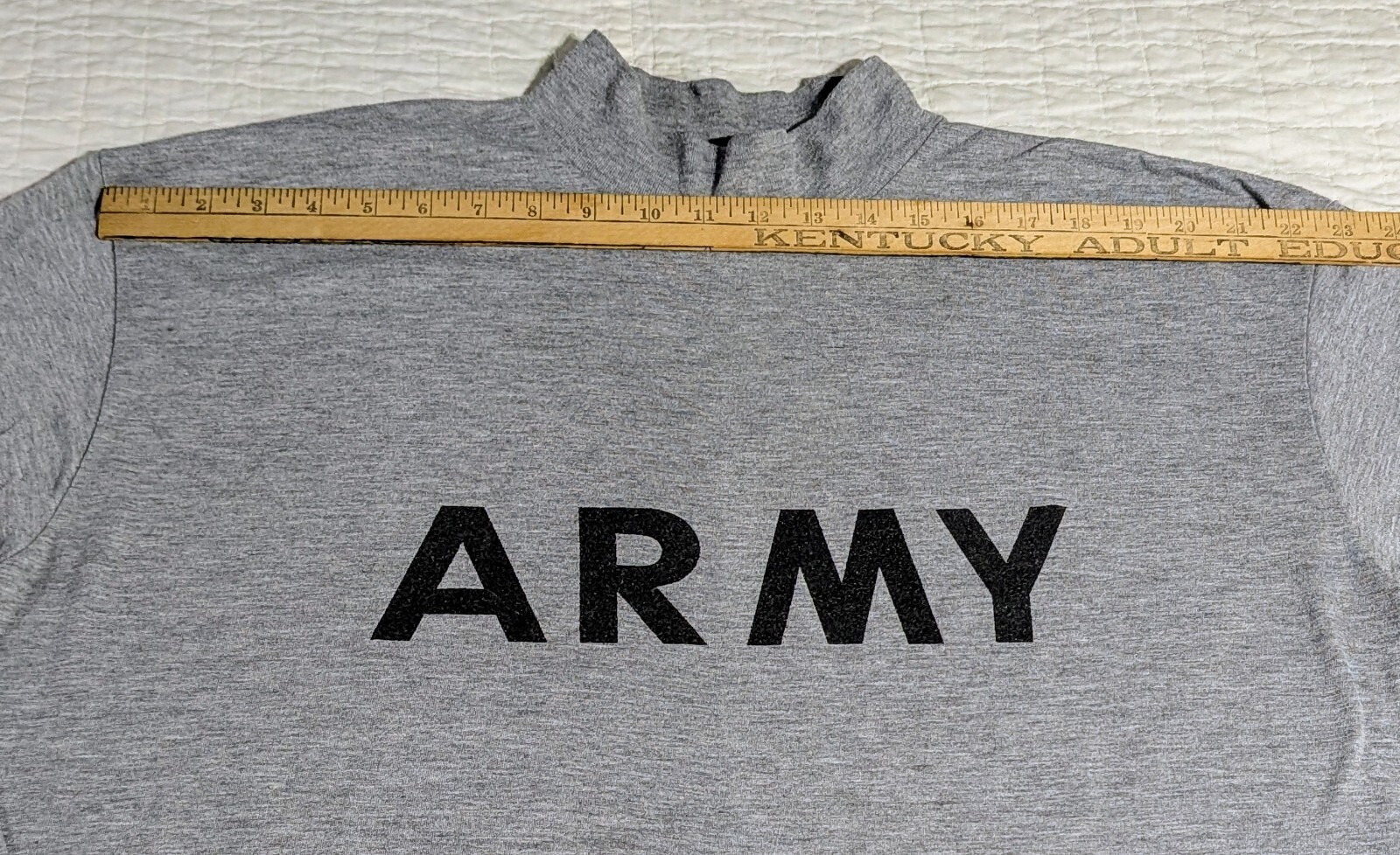 Vintage ARMY United States Mock Neck Long Sleeve Fitness Uniform IPFU Large USS