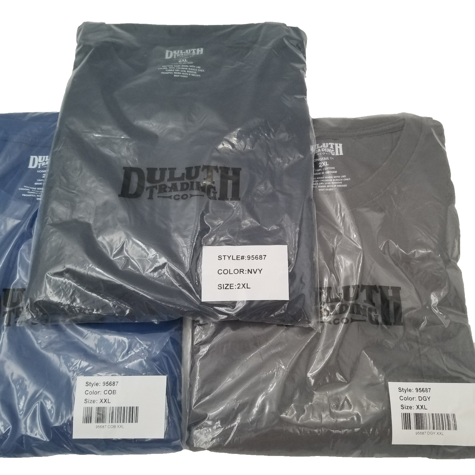 (3) Duluth Trading Co Men’s Long Tail T 2XL 100% Cotton Pocket Shirt #95687 New