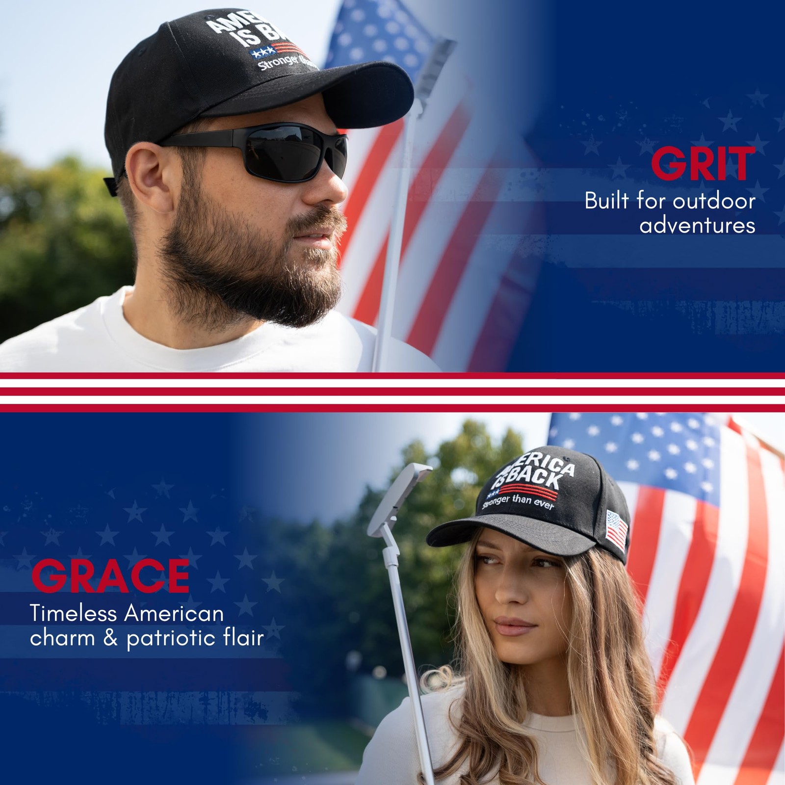 American Flag Hat for Men Women, USA Hats Baseball Cap, Patriotic Caps Outfit…