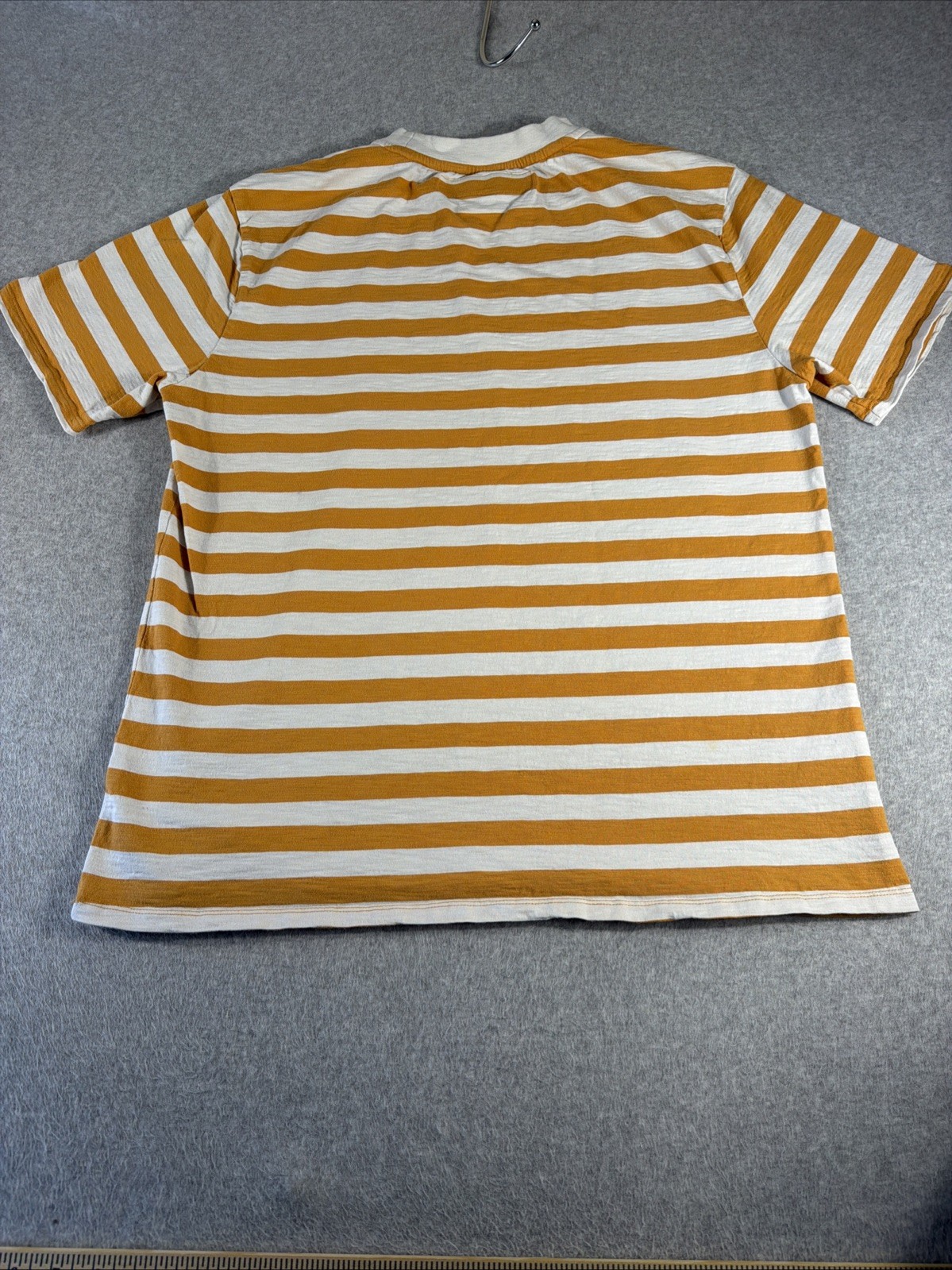 Vintage Guess Jeans USA Striped T‑Shirt Men’s Large 90s Yellow Cotton Logo