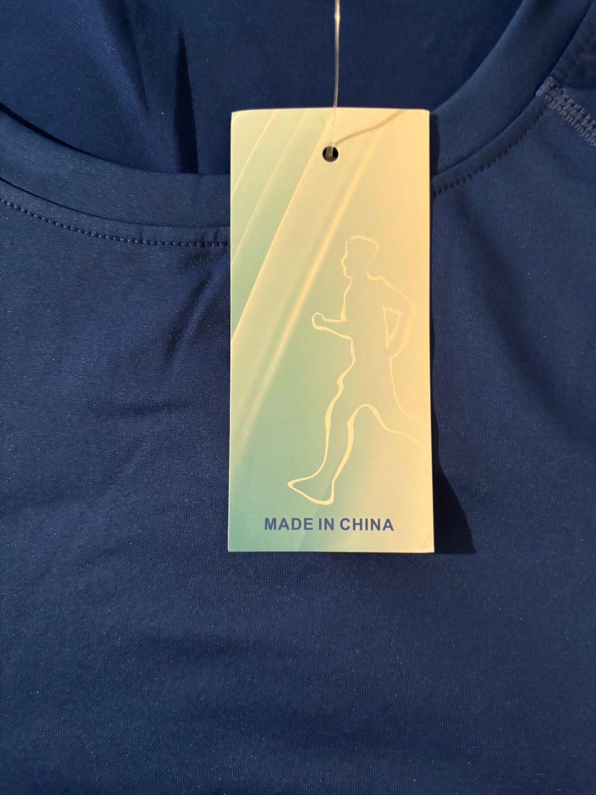 Style One new w tags polyester 85 spandex 15% work out shirt mens s blue Mint