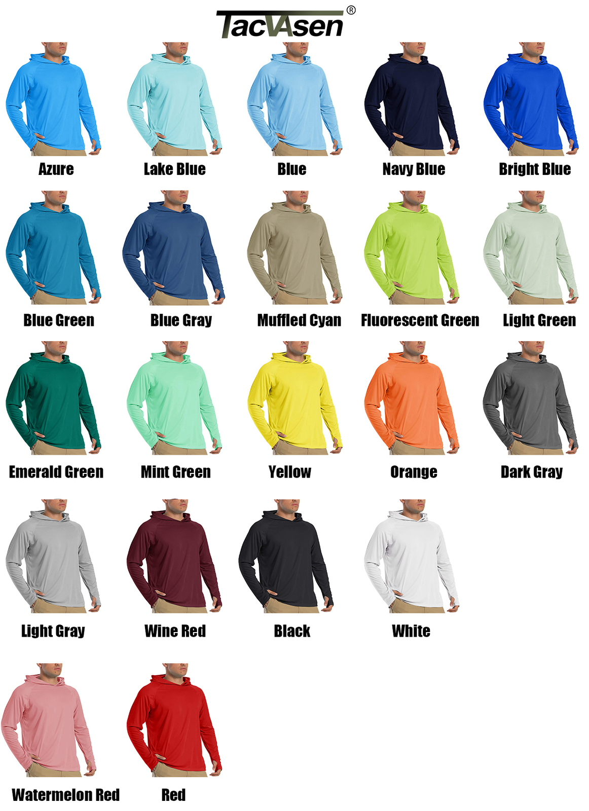UPF50+ Mens UV Shirts Sun Protection Hoodie Outdoor Fishing Long Sleeve Casual T