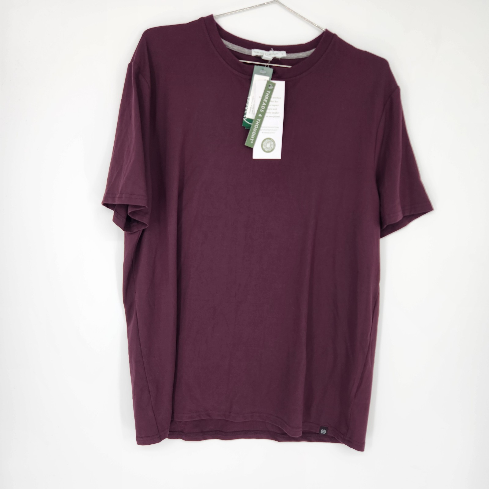 Threads 4 Thought Men’s Burgundy Size Large Luxe Jersey Henley Shirt NWT