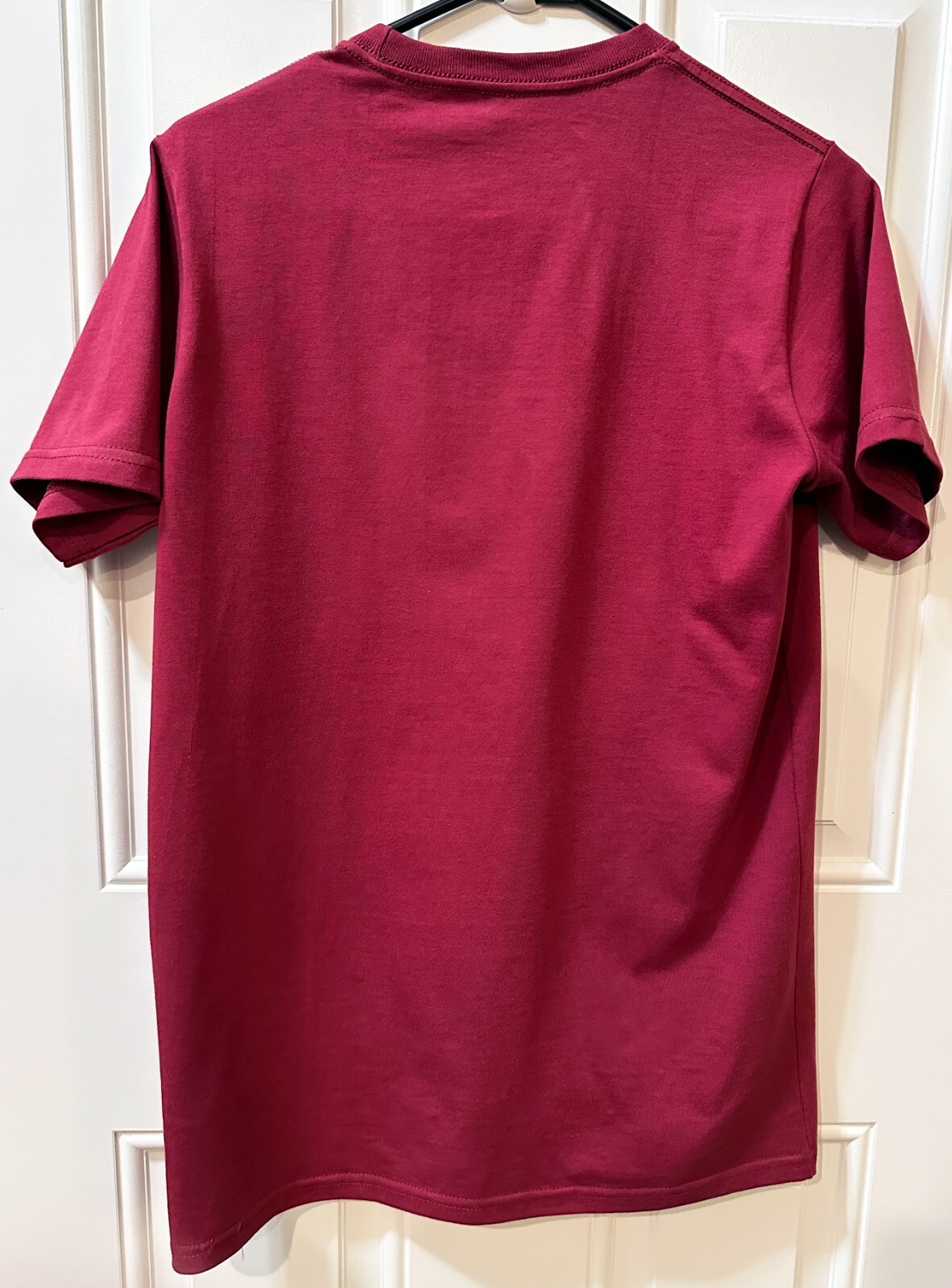 Econscious Apple Computers Store Employee Shirt Mac Logo Burgundy Red Wine Small