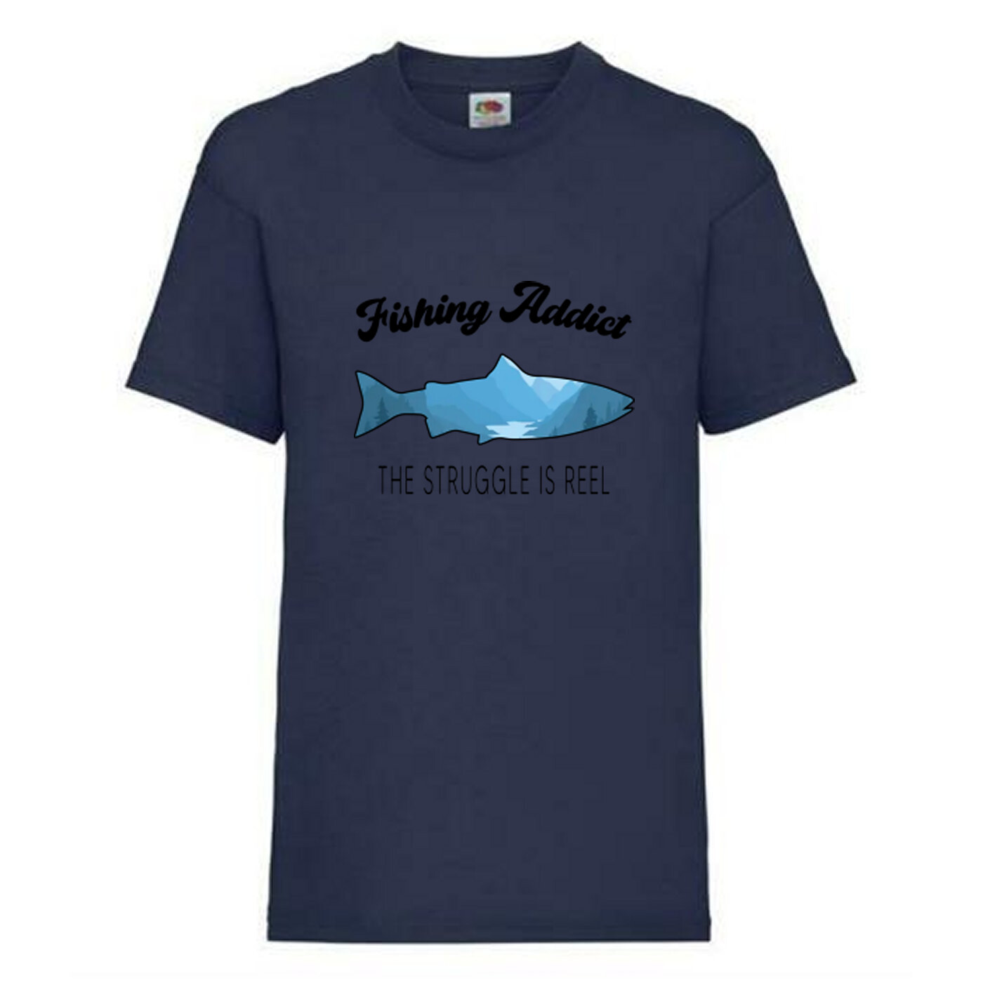 Fishing Addict The Struggle Humour Novelty T Shirt Various Colours And Sizes