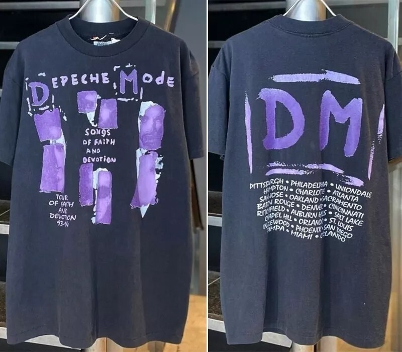90’s Depeche Mode 2 Side Black Basic Style Unisex Tshirt Men Women S-5XL
