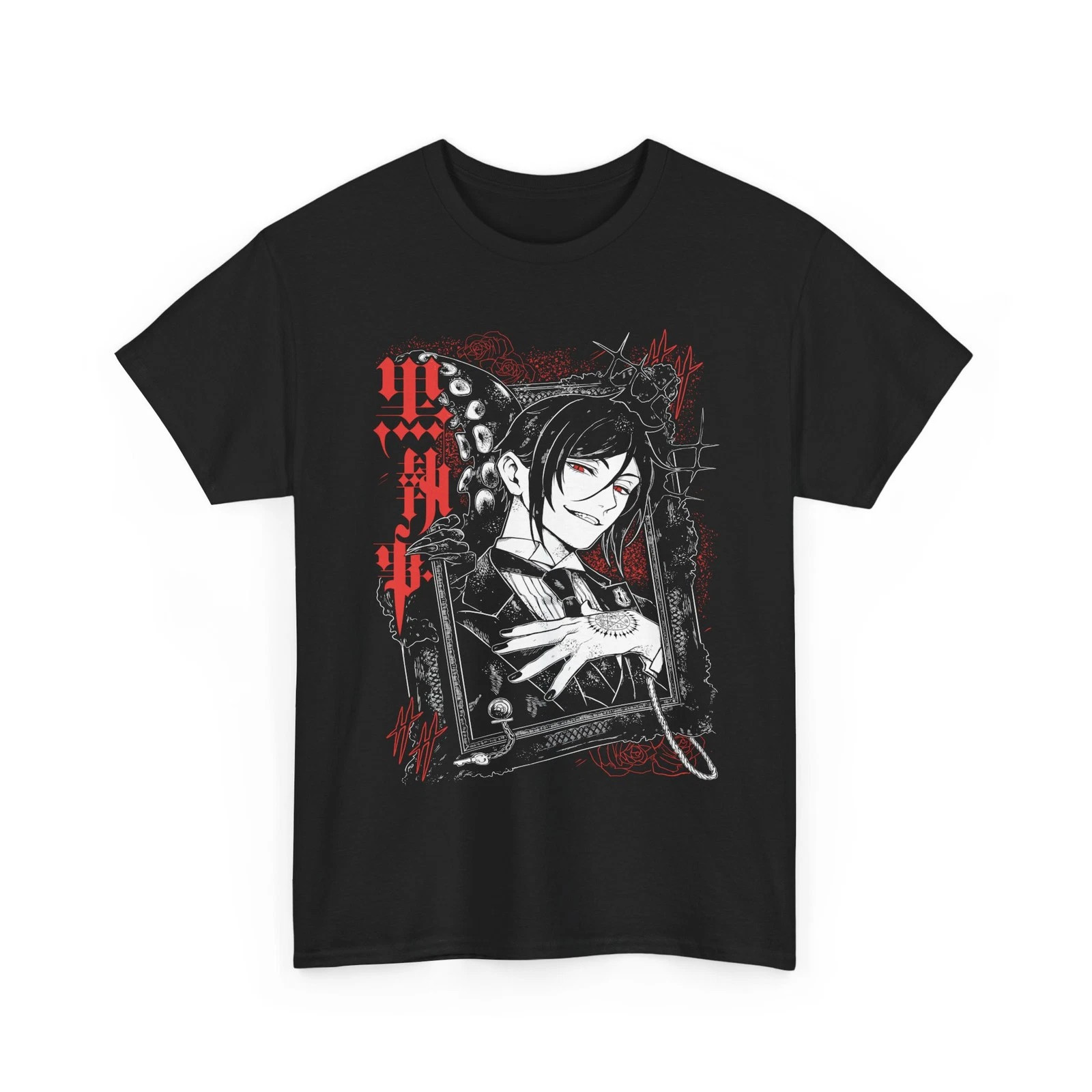 Black Butler T-Shirt Ciel Phantomhive Sebastian Michaelis Gift shirt All Size