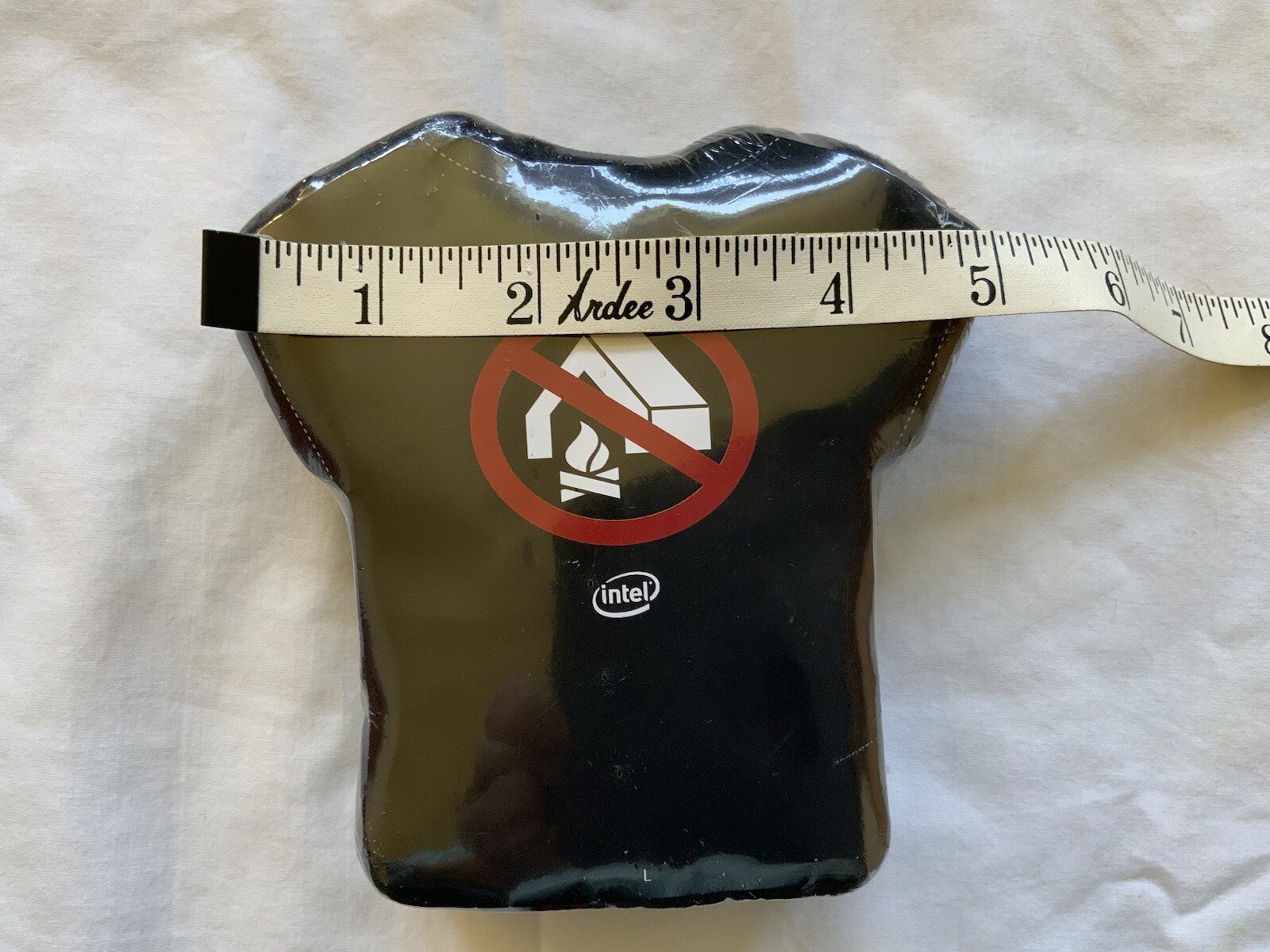 Intel Black No Camping T shirt new sealed package Unknown Size – See description