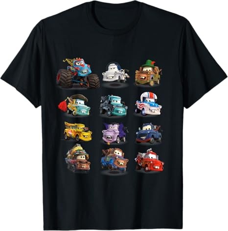 Disney Pixar’s Cars Many Maters T-Shirt Size S – 5XL Gift For Friends