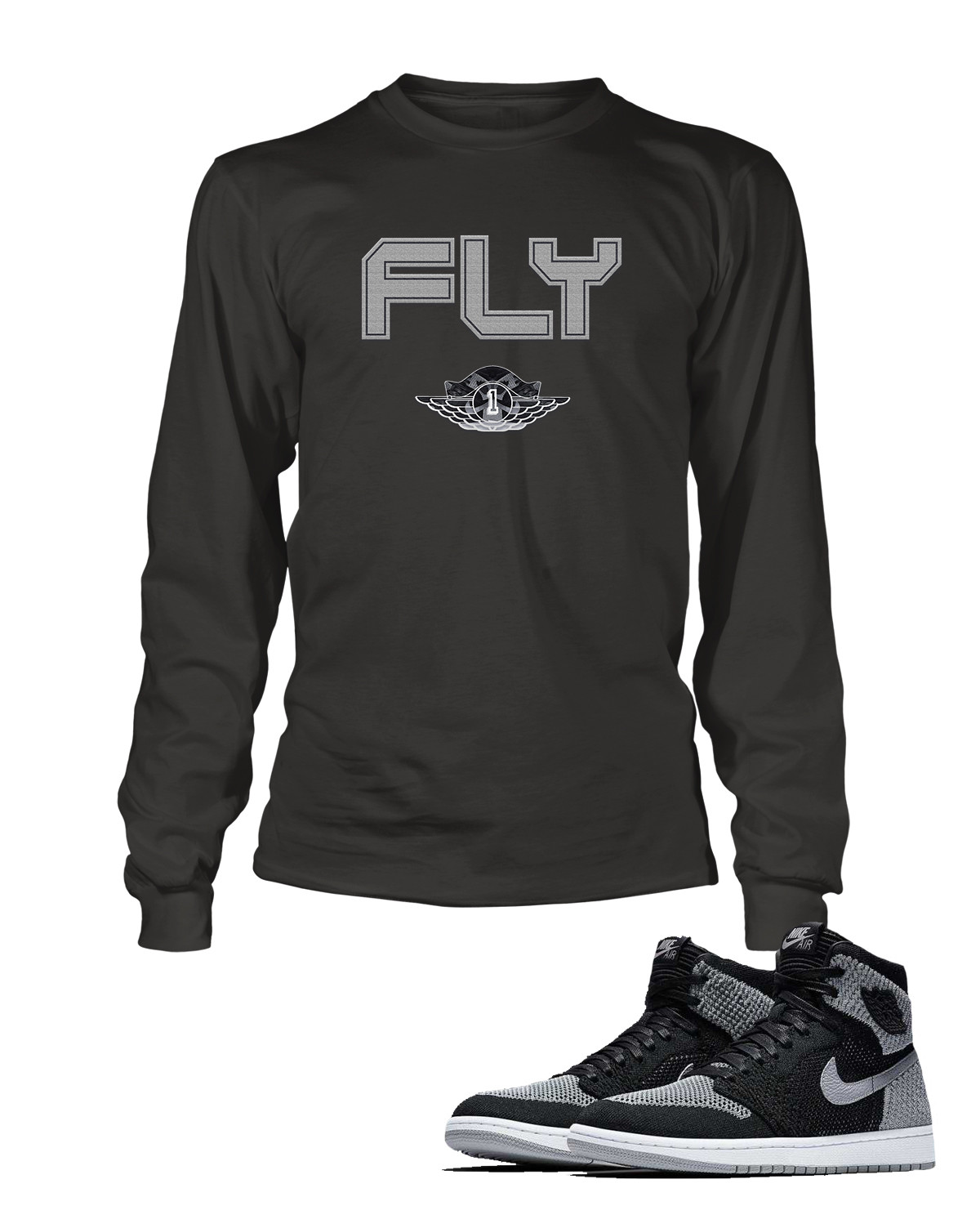 Street Wear Graphic Sneaker FLY ONE T Shirt To match Retro J1 High Big Tall Sm T