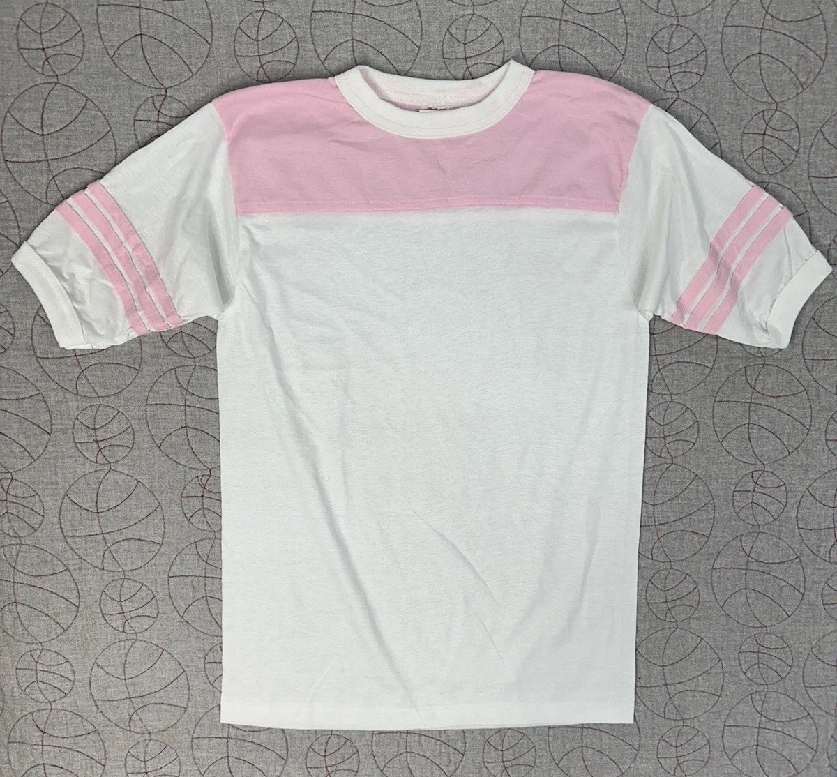 Deadstock Vintage 80s Single Stitch Classic Retro Ringer T-Shirt Adult Blank USA