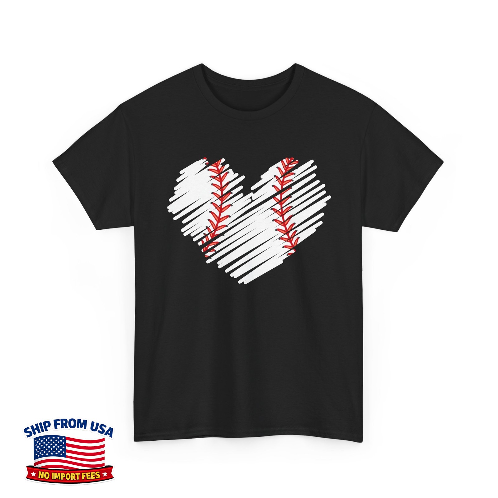 Baseball Heart Baseball Player Sports Fans Unisex T-Shirt