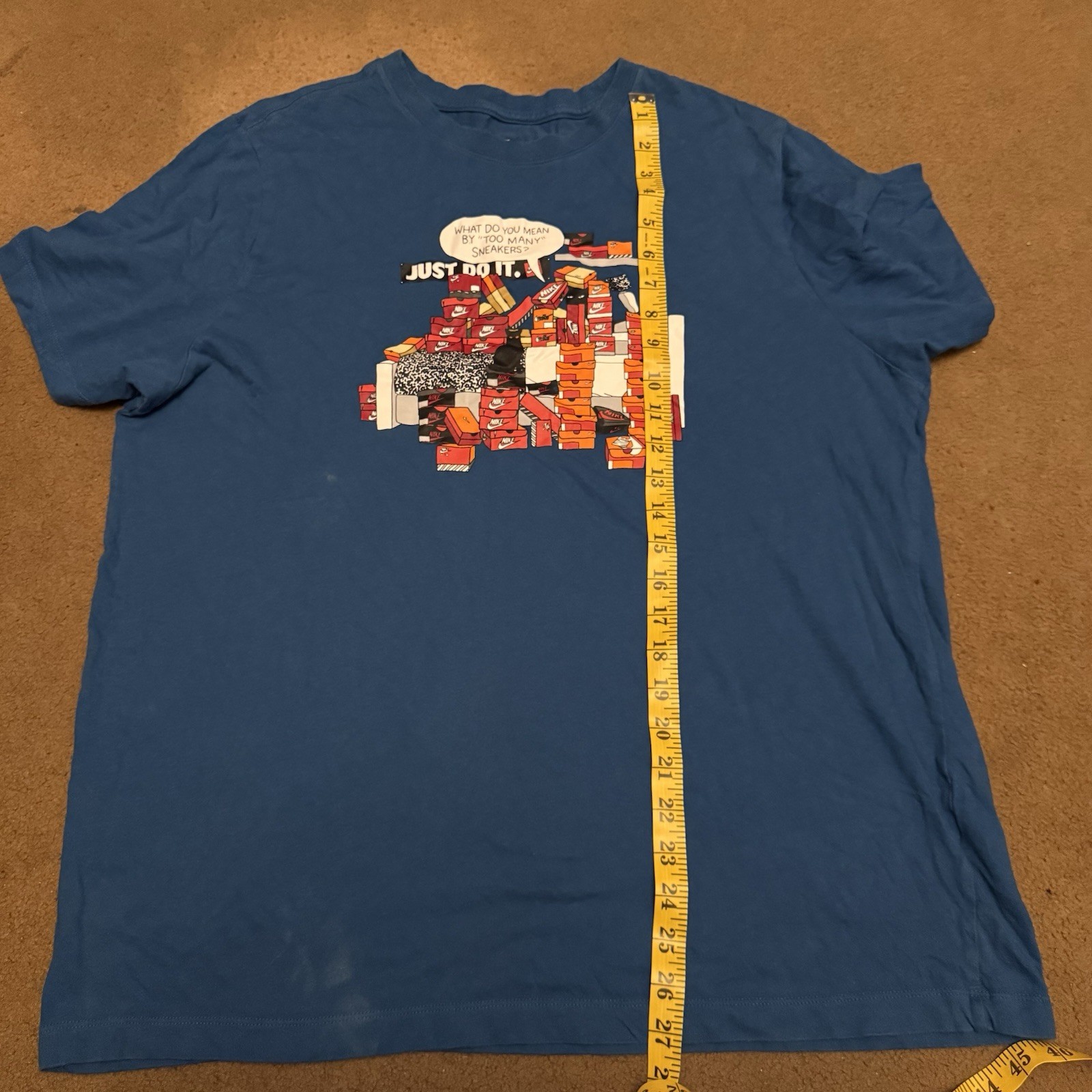 Nike The Nike Tee Men’s XL Blue Sneakers Graphic Logo Crew Neck T-Shirt