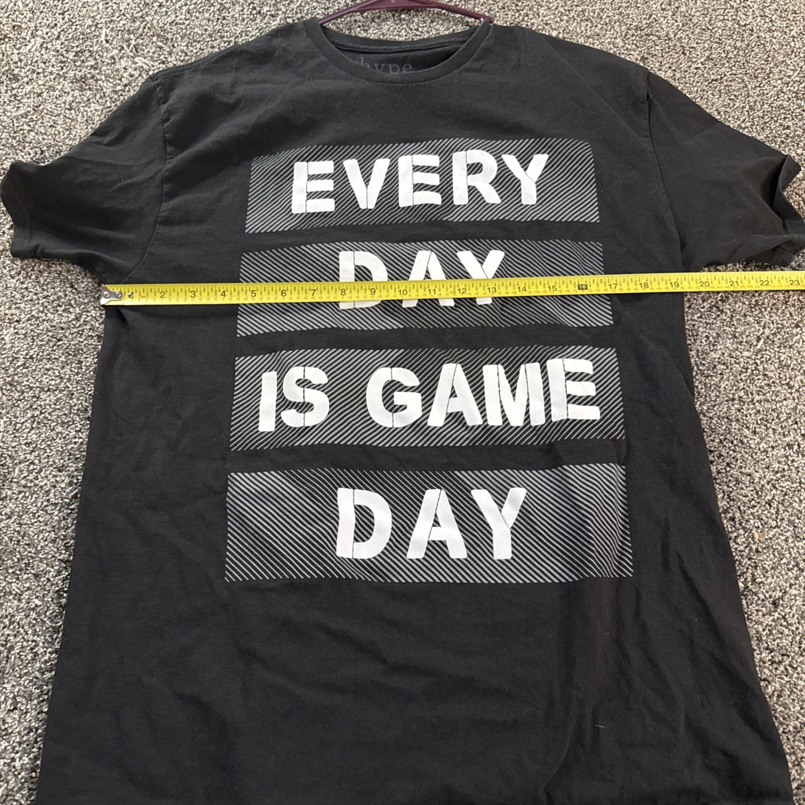 “Every Day Is Game Day” Graphic Tee T-shirt by Hype (L) Large Black