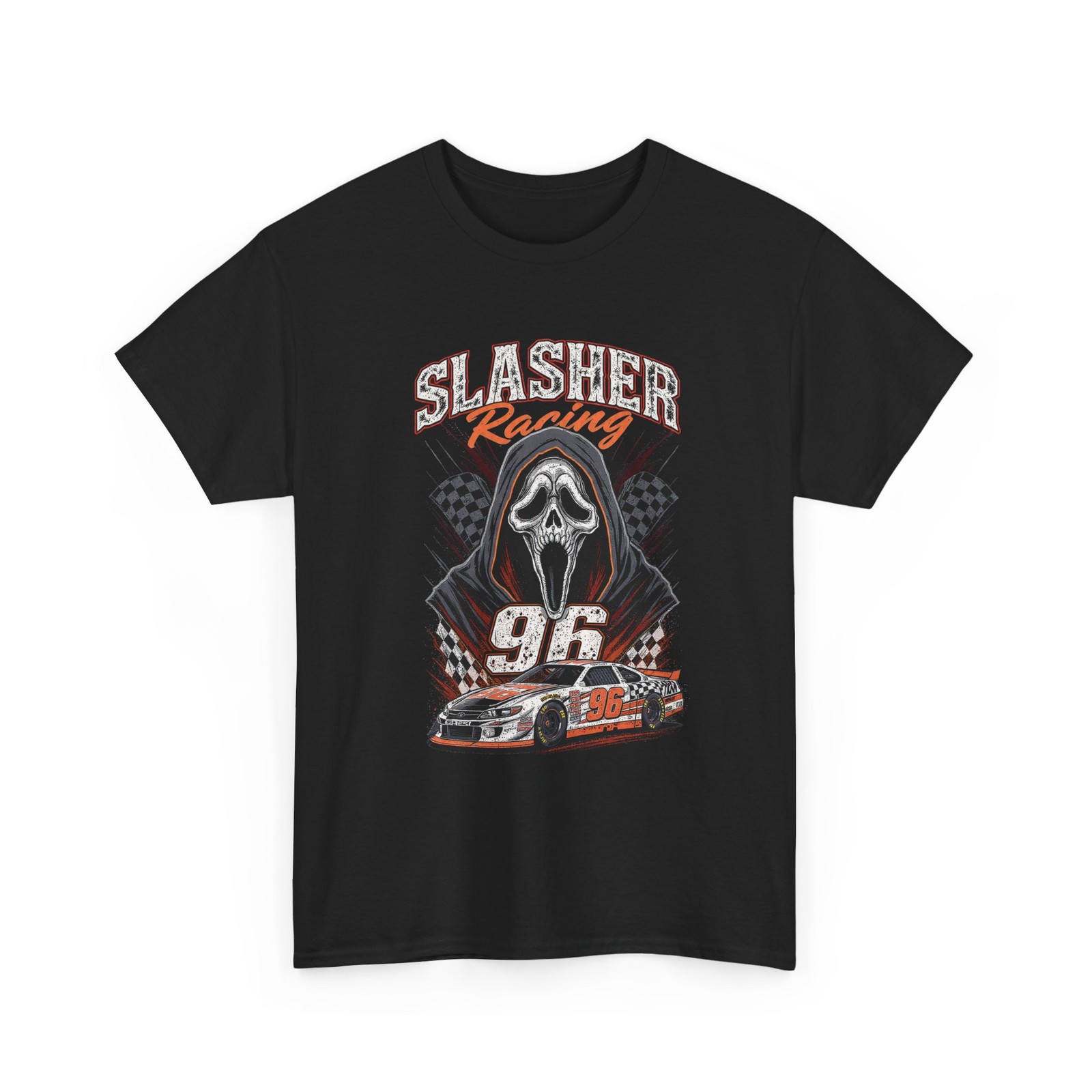Slasher Racing #96 Ghostface Scream Horror NASCAR T-Shirt S-5XL Halloween