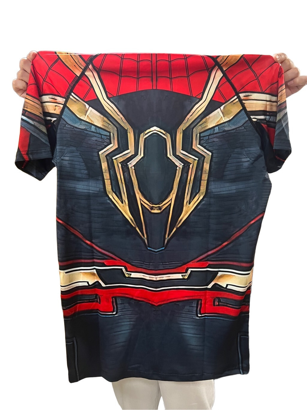 Men’s T-shirts Spider Superhero Compression Tights Short Sleeve Tops Tee Gym