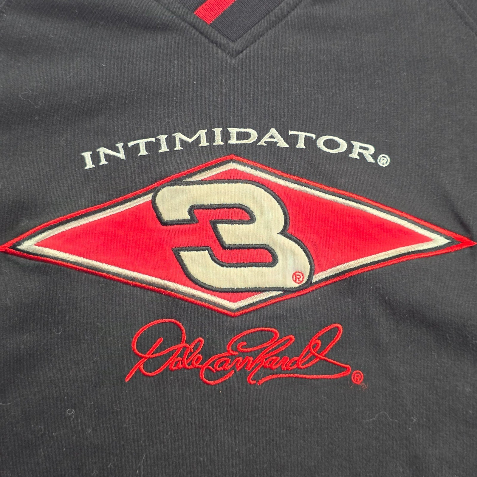 NASCAR Dale Earnhardt Jersey Mens Medium Black Red Intimidator 3 Chase Authentic