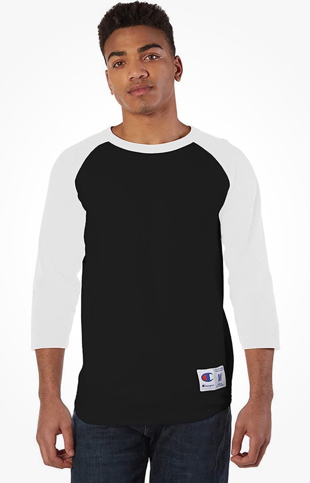 Champion 5.2 oz. Tagless Raglan Long Sleeves Baseball T-Shirt T1397