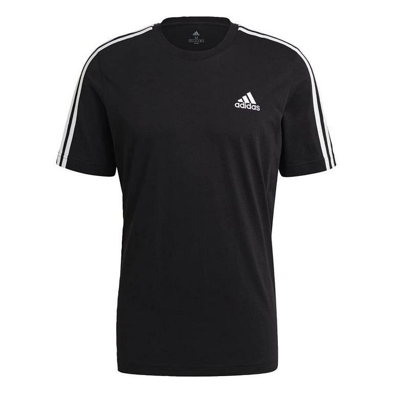 ADIDAS Men’s Essentials 3-Stripes Tee Black / White