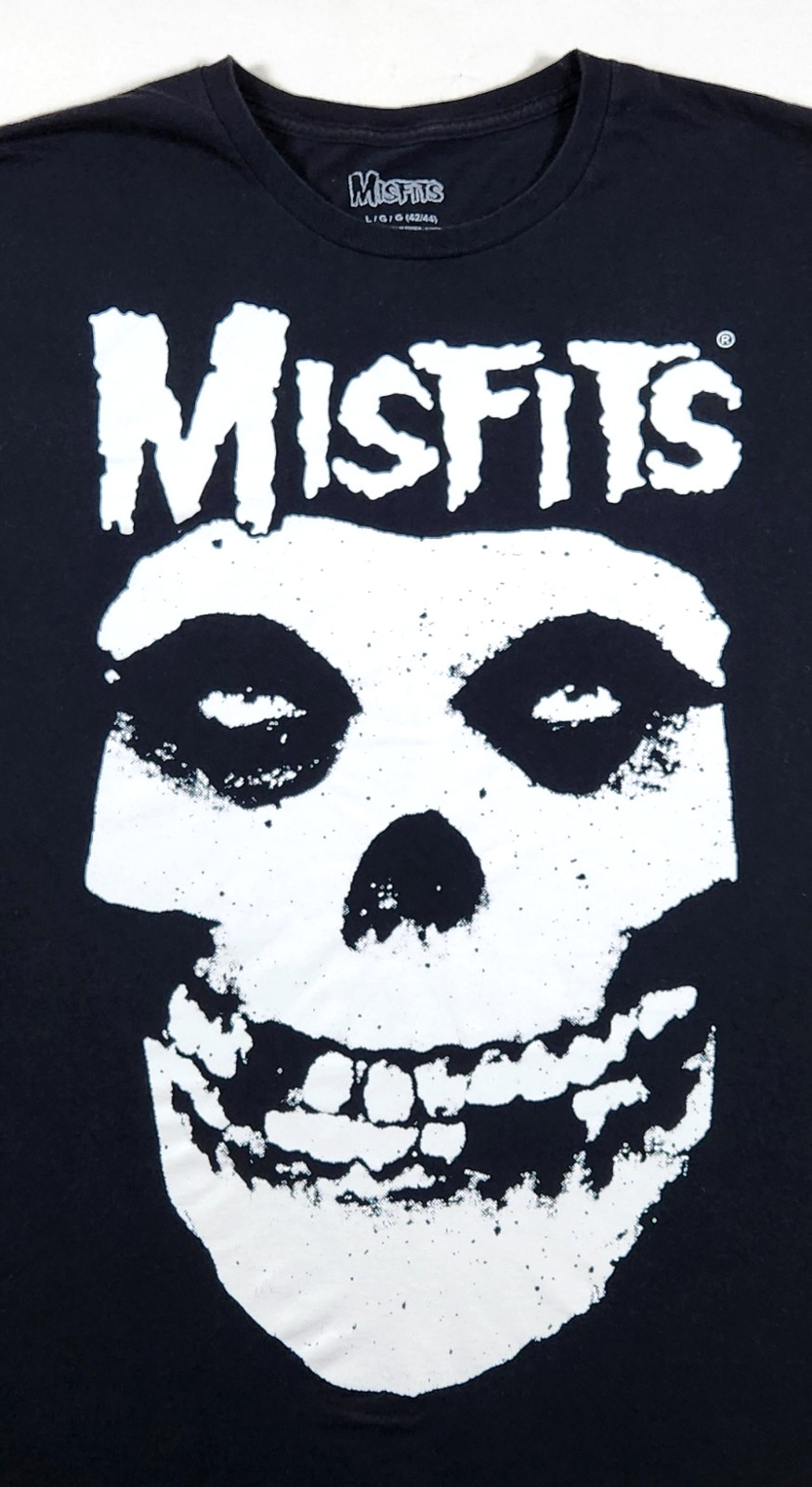 Misfits Iconic Crimson Ghost Skull Men’s Black Graphic T-Shirt – L (42/44)