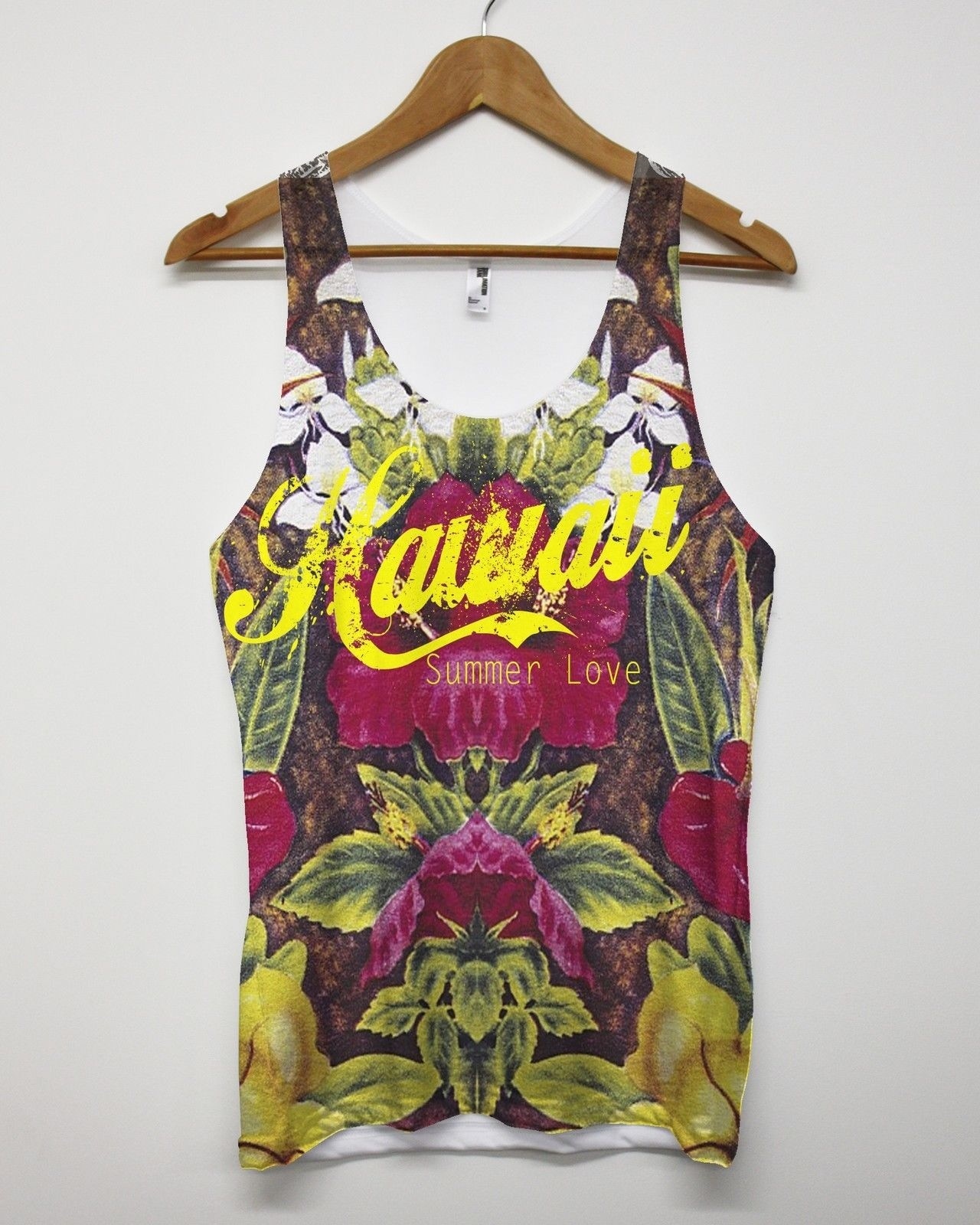 Hawaii Vest Tropical Flowers Summer Top Holiday Beach Man Woman Shop Surf